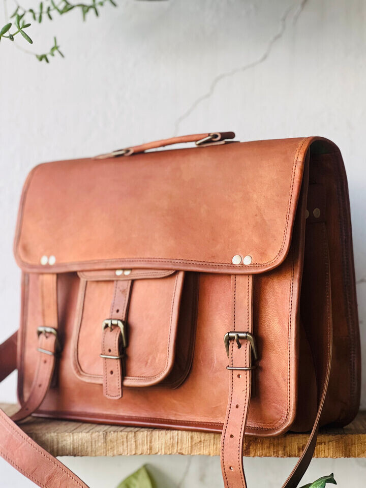 Bag Leather Craft With Class Genuine Briefcase Satchel