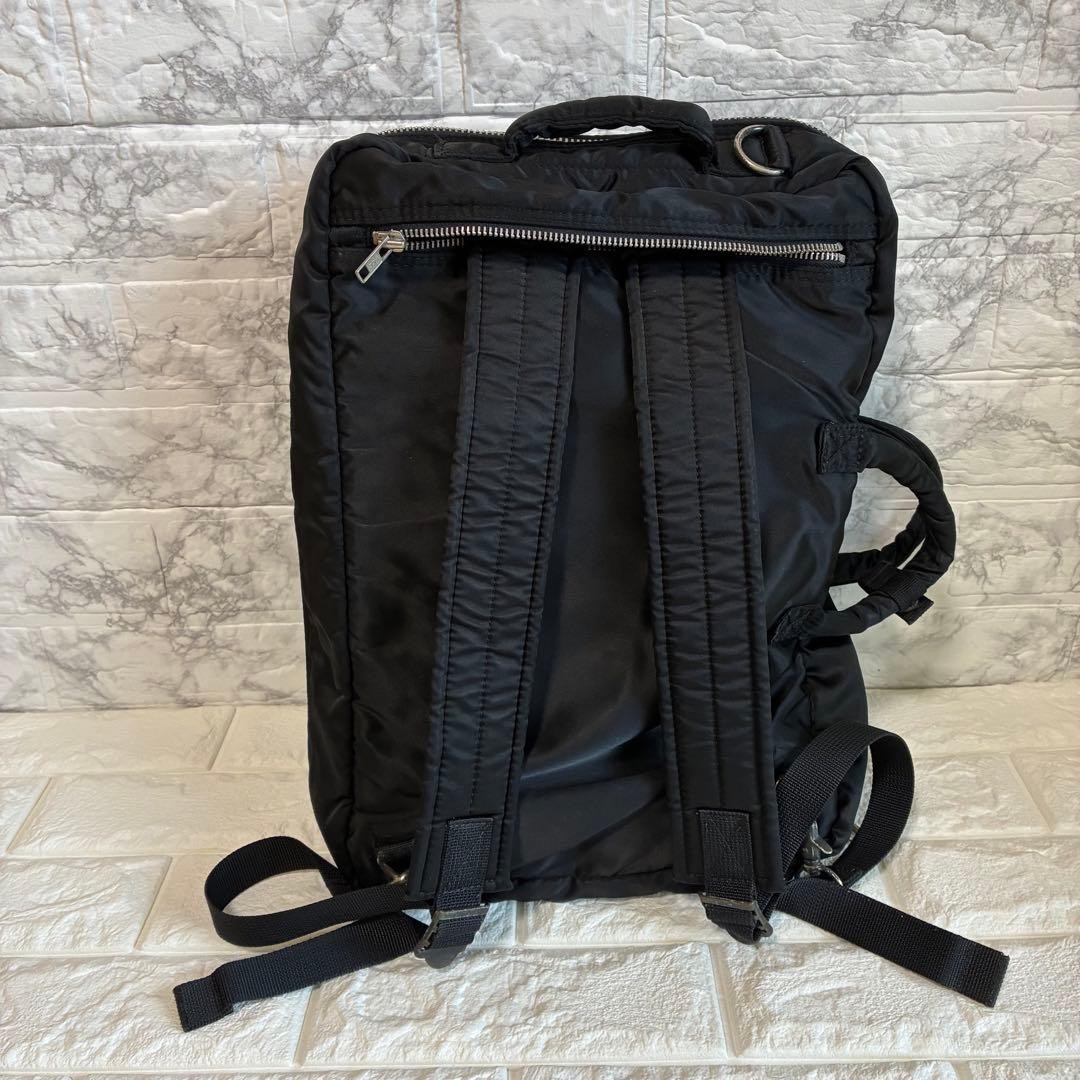 YOSHIDA PORTER Tanker 2Way Business Briefcase Black Nylon Pre-owned Japan
