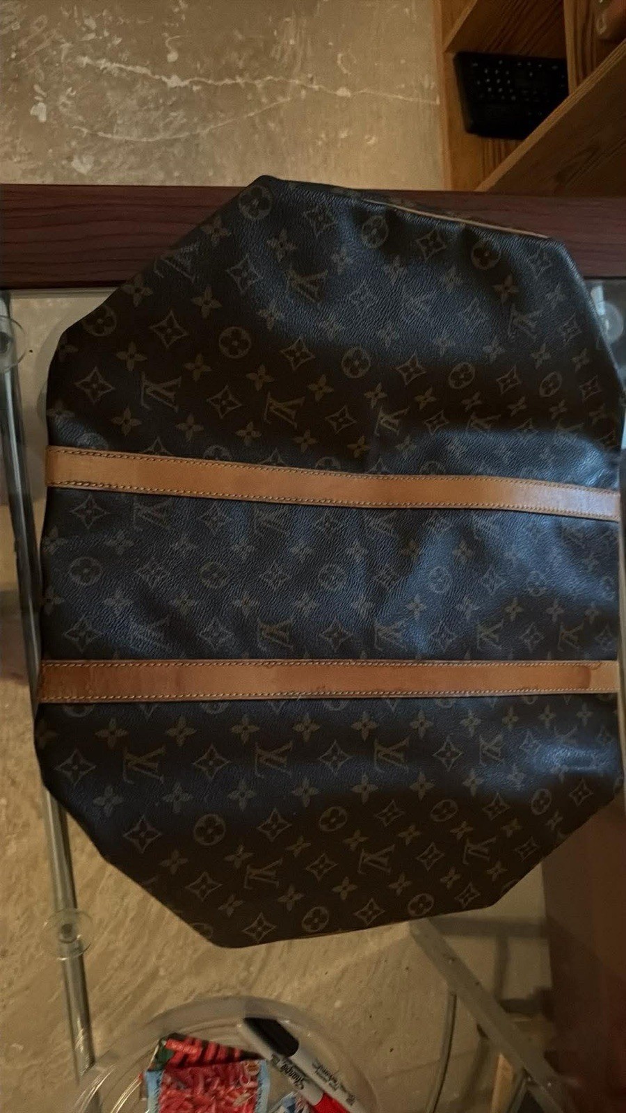 LOUIS VUITTON Keepall 55 Monogram Canvas Brown PVC Brown from Japan