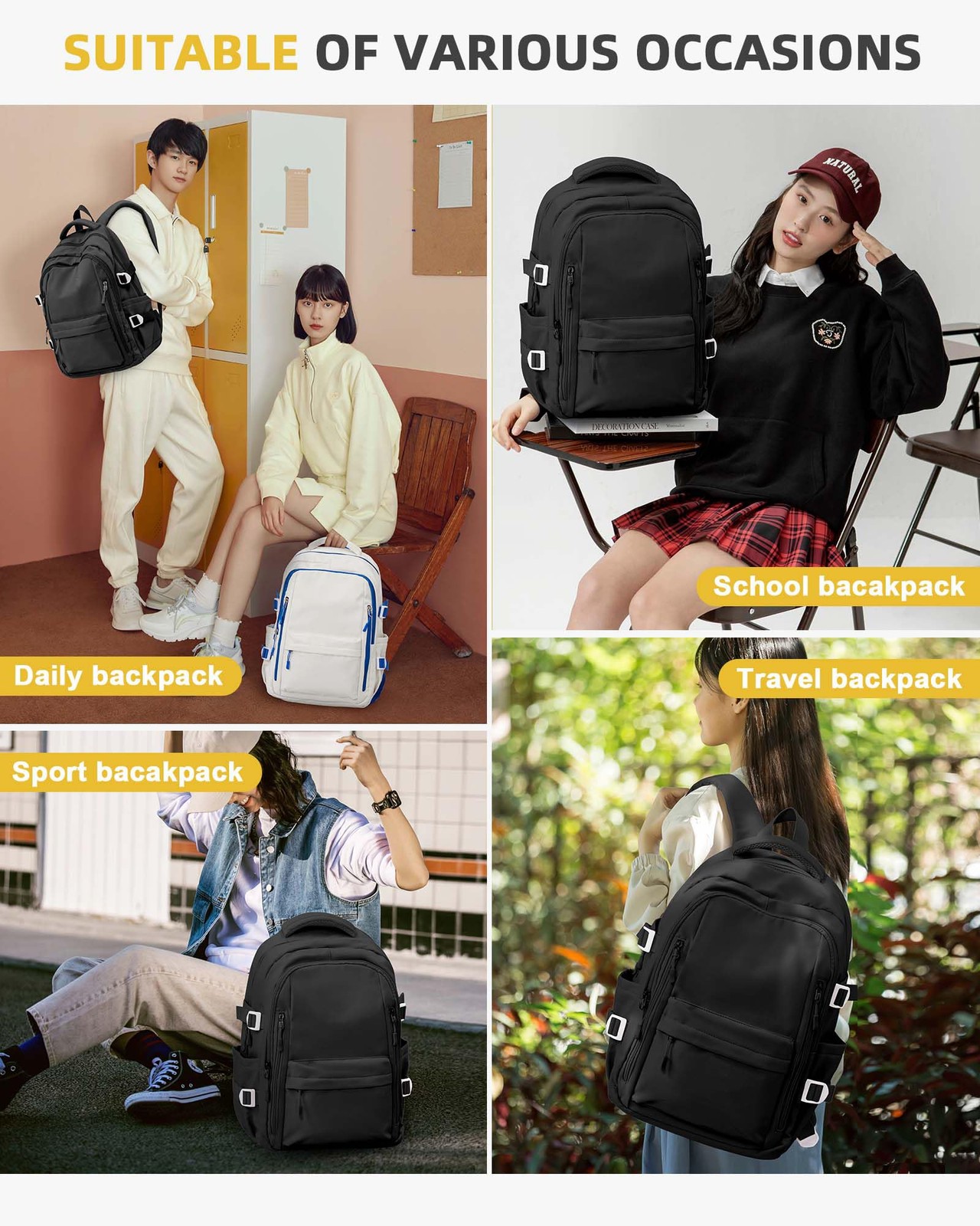 Carry on Backpack Airline Approved Travel Backpack Waterproof Under Seat