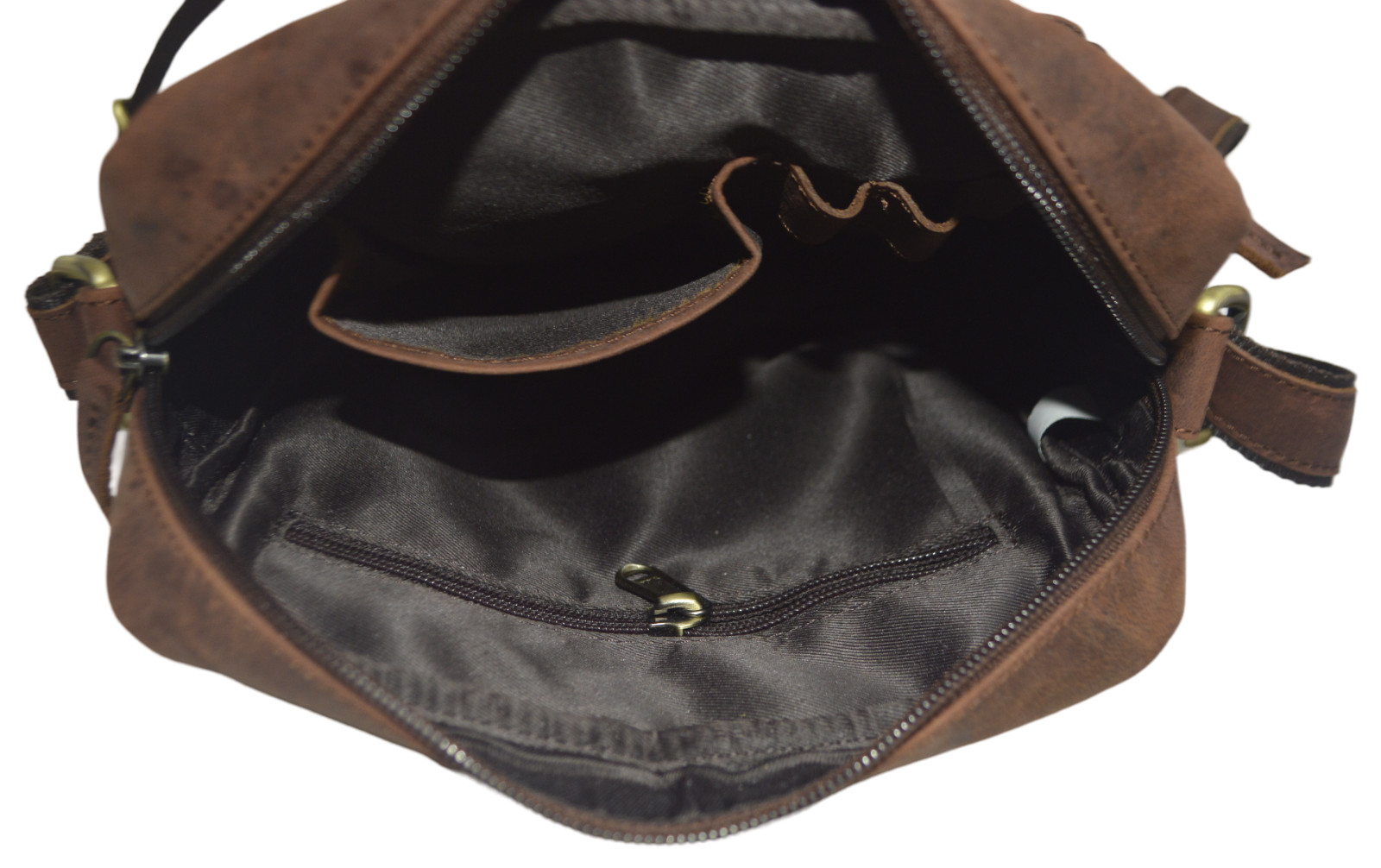 Quality Full Grain Hunter Leather Shoulder / Crossbody Bag. Style:51018