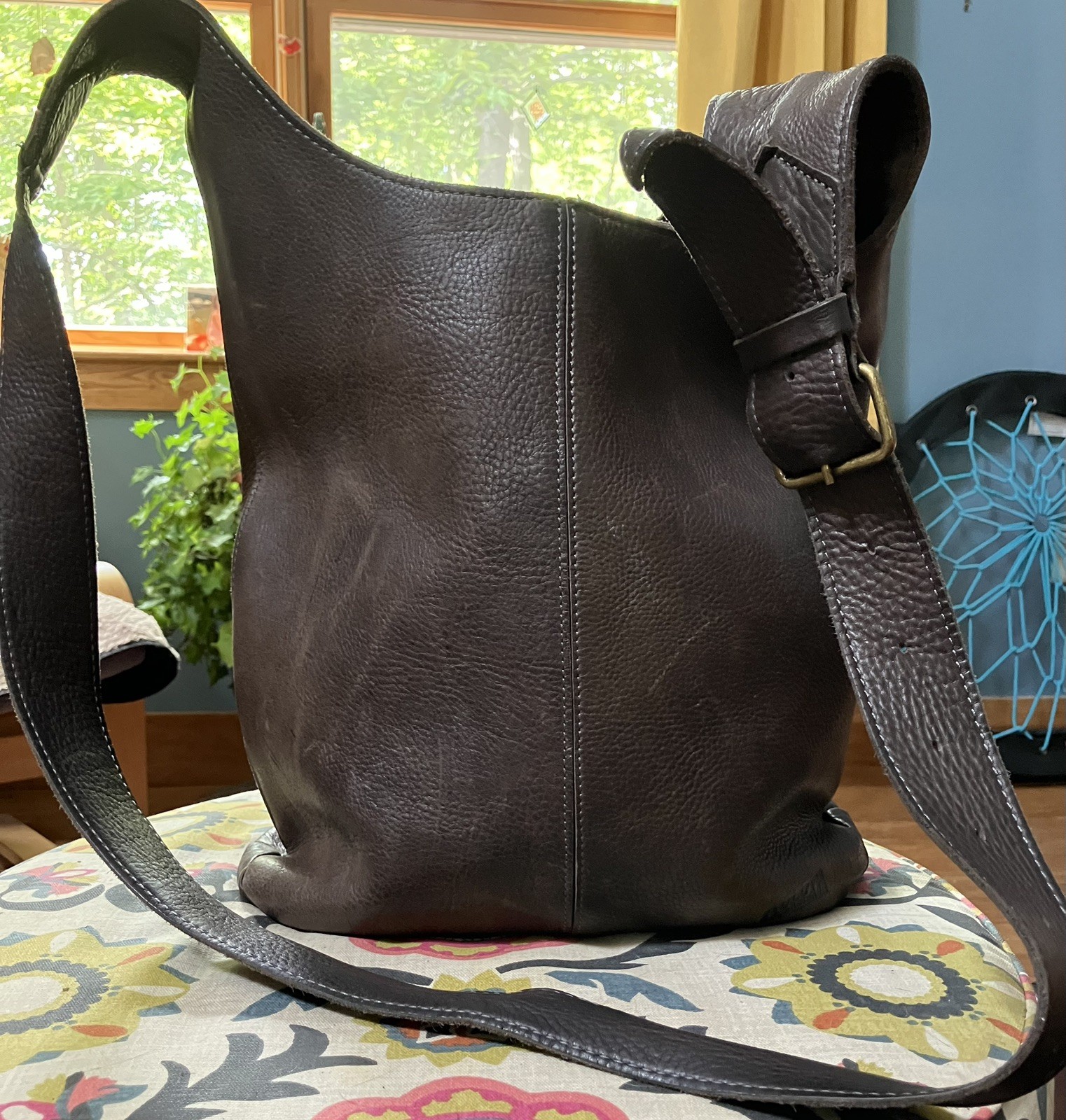Duluth Trading Co. Brown Buckle Casual Shoulder Bag