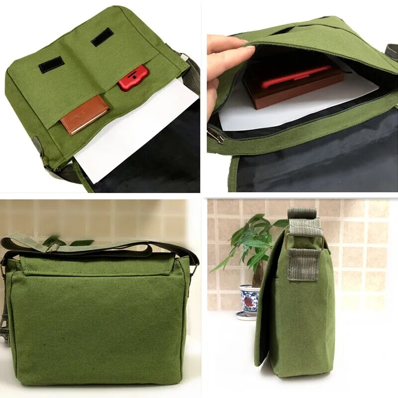 China Chairman Mao “Service to the People” Shoulder Bag Green Messenger Bag