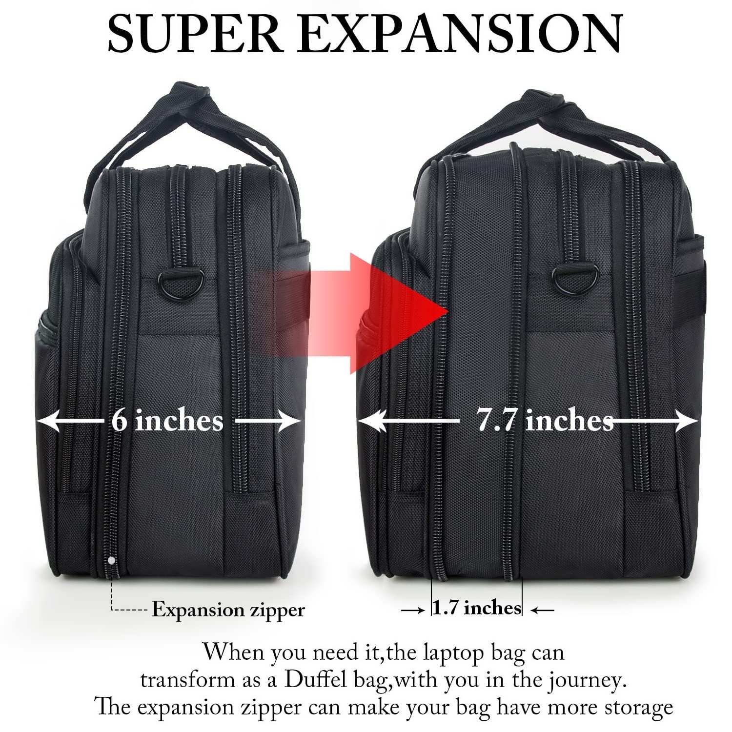 Ytonet Laptop Briefcases for Men, 17 Inch Expandable Briefcase Computer Bags