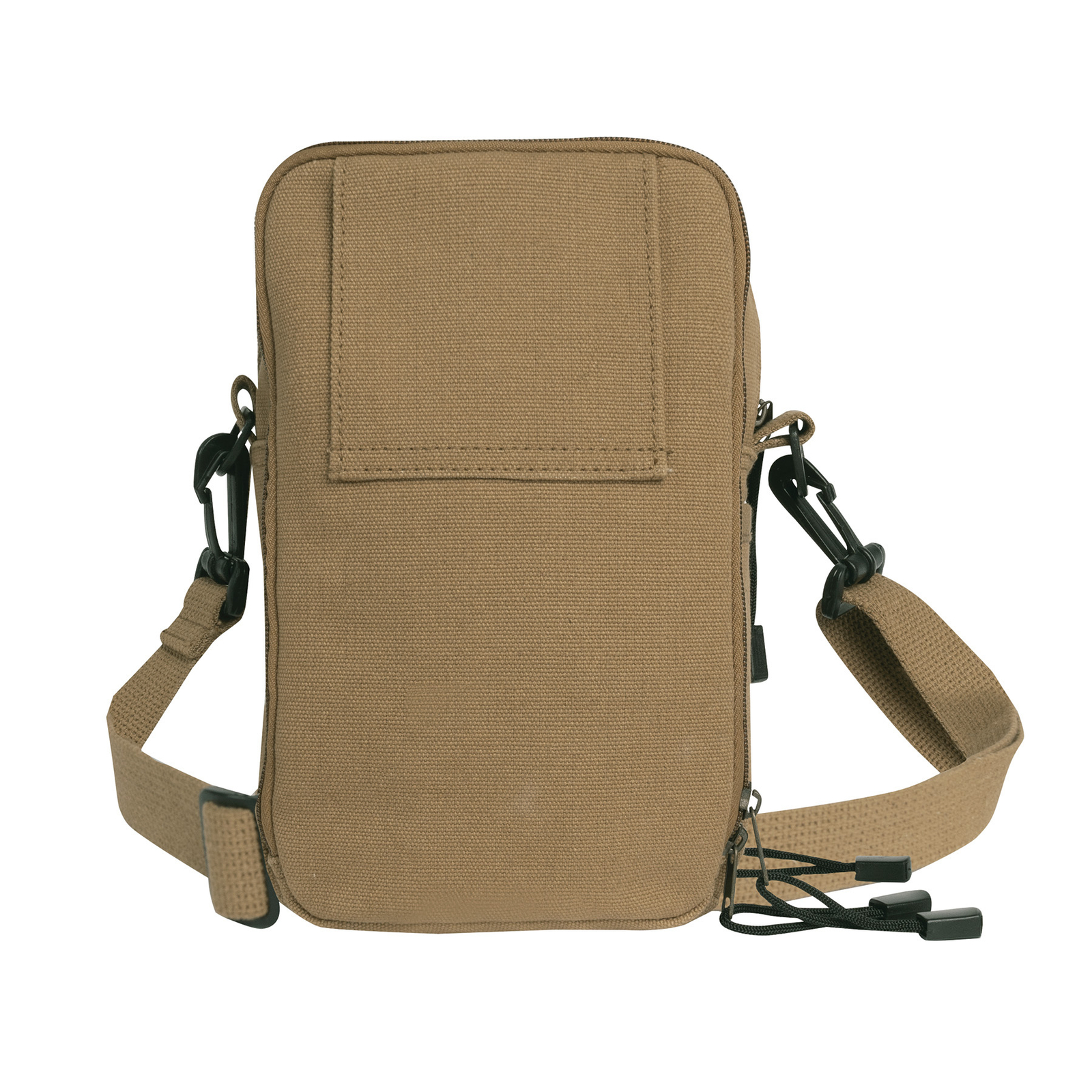 Coyote Brown Heavyweight Canvas Passport Travel Pouch Shoulder Bag 9″x7″x4″