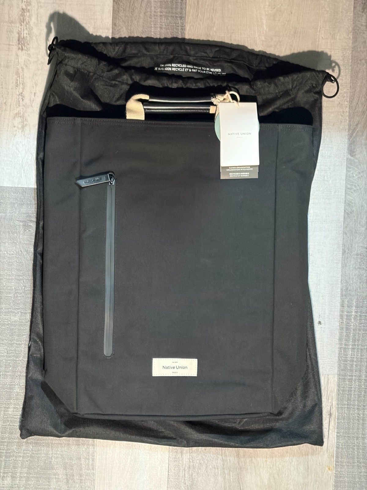 Native Union WFA Tote Backpack – 20L, up to 16″ Laptop, Black – NEW