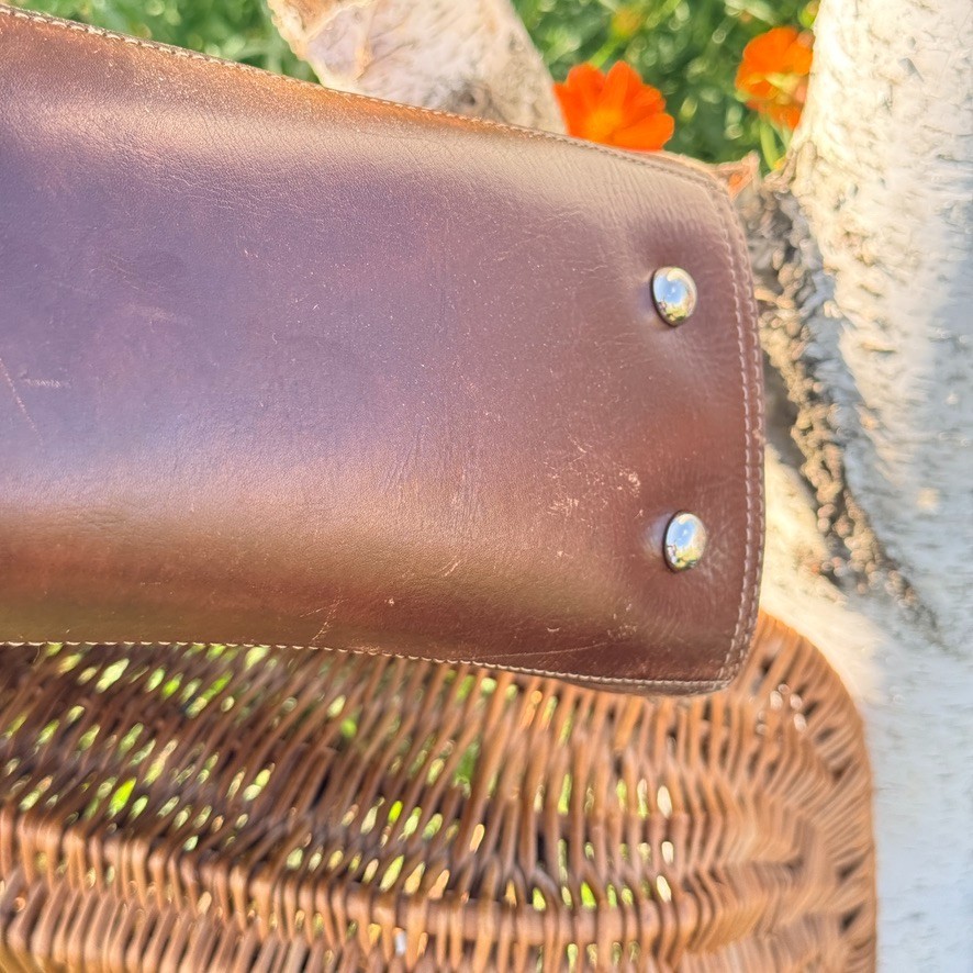 Fossil Brown Leather Laptop Messenger Briefcase Shoulder Bag Work Travel