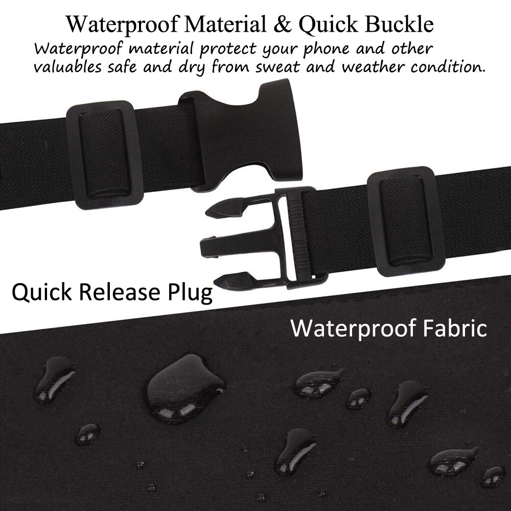 Waist Bum Bag Fanny Pack Waterproof Belt Pouch for Fitness Sport Running Jogging