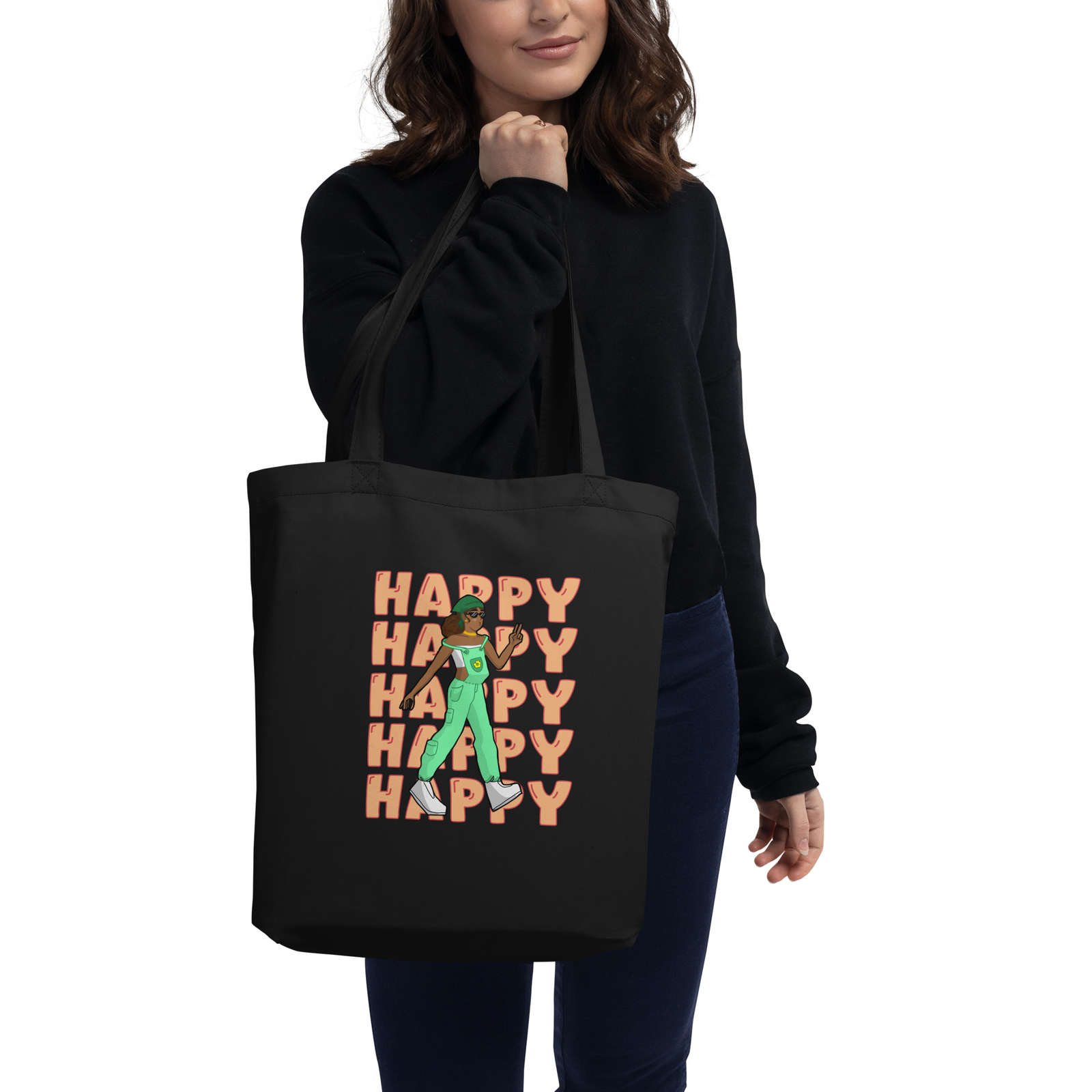 happy character Eco Tote Bag