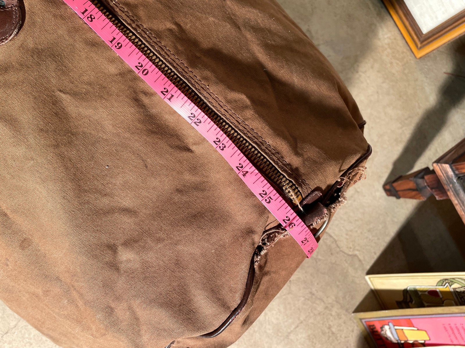 Vintage 60s / 70s Extra Large LL Bean Duffel Weekend Bag 26″ Maine Talon Zip