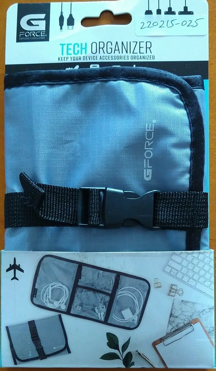 G FORCE Tech Organizer Unisex Travel Handbag Accessories Case Bag Pouch in Gray