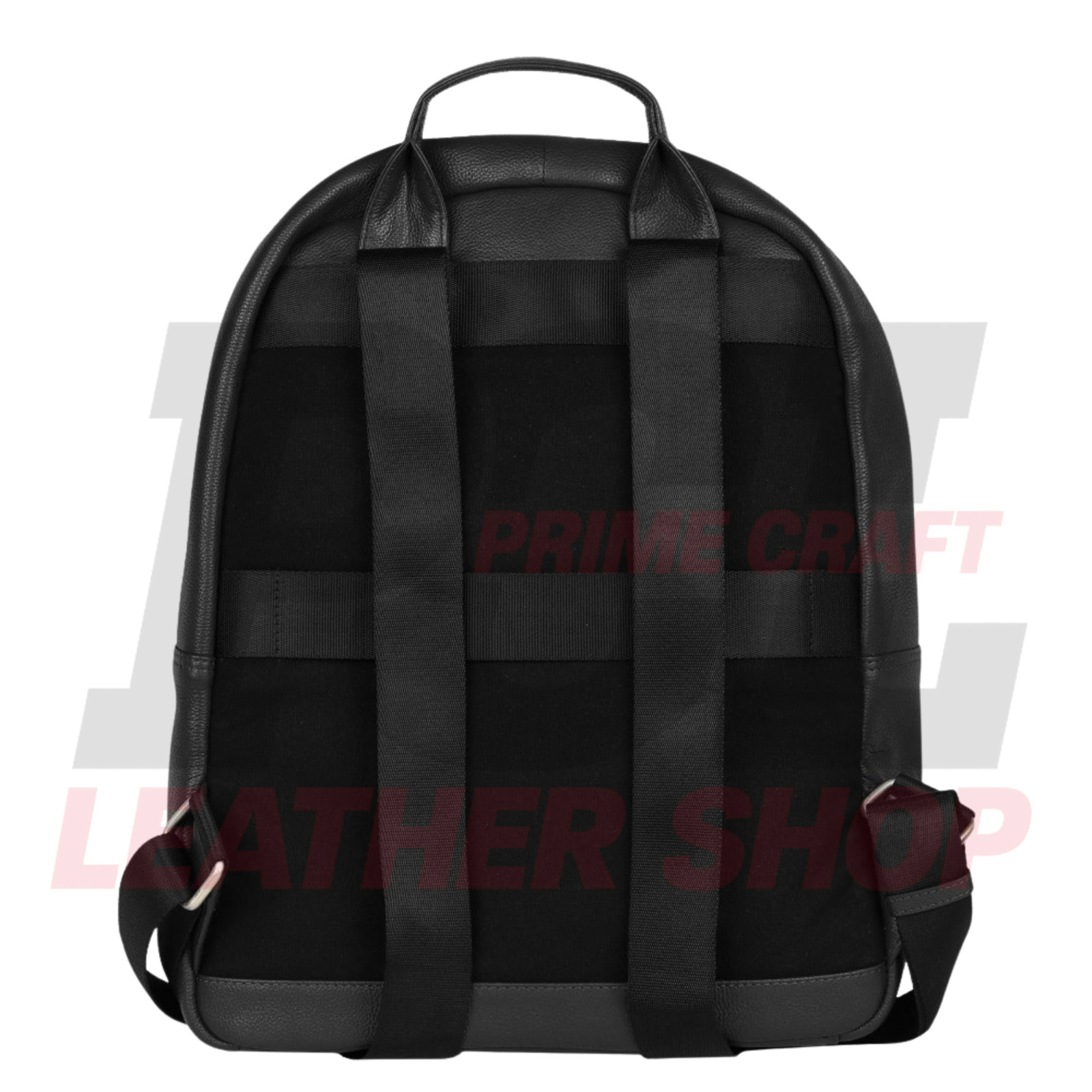Black Genuine Leather Backpack Handmade Pebbled Laptop Bag Men Women Rucksack