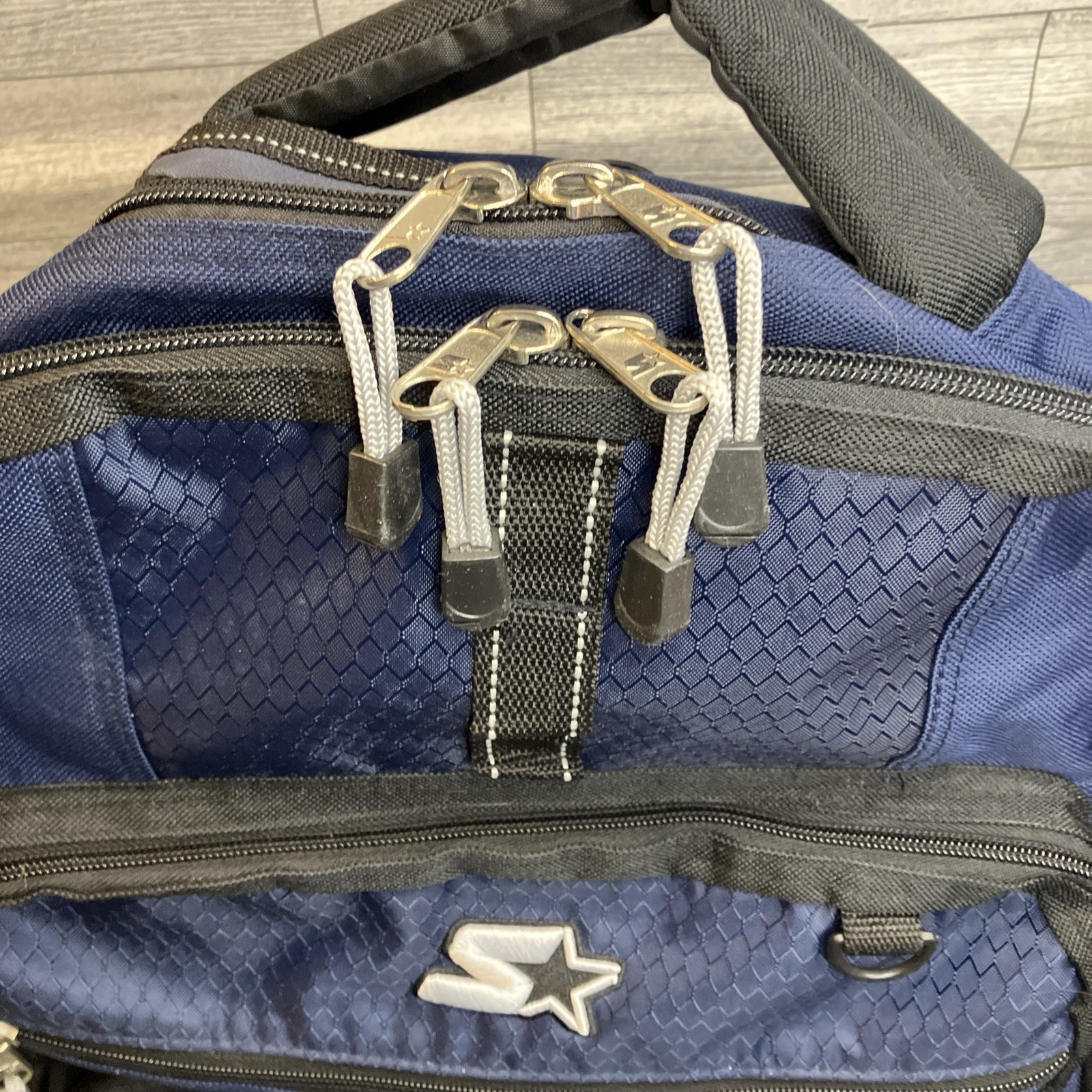 Vintage 90s Starter Backpack Urban Traveler LARGE BLUE 5-Pocket 20x15x8