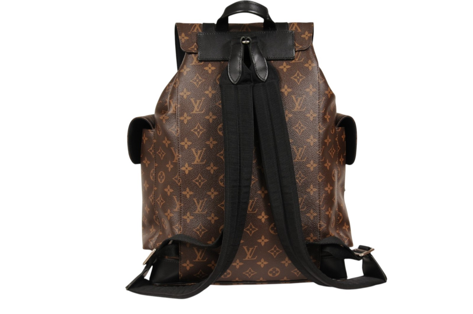 Louis Vuitton Christopher Backpack Brown Black Lv Logo Monogram Travel Carry On