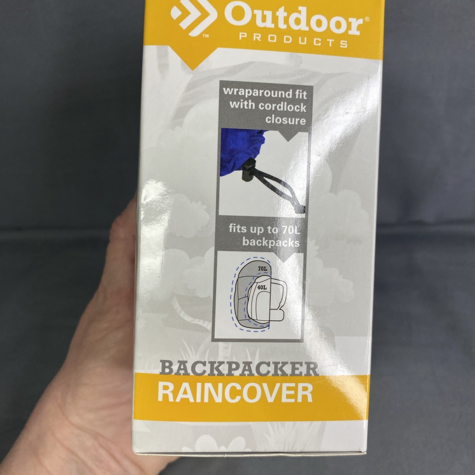 Outdoor Products Regular Backpacker Raincover Blue Water Resistant New In Pac