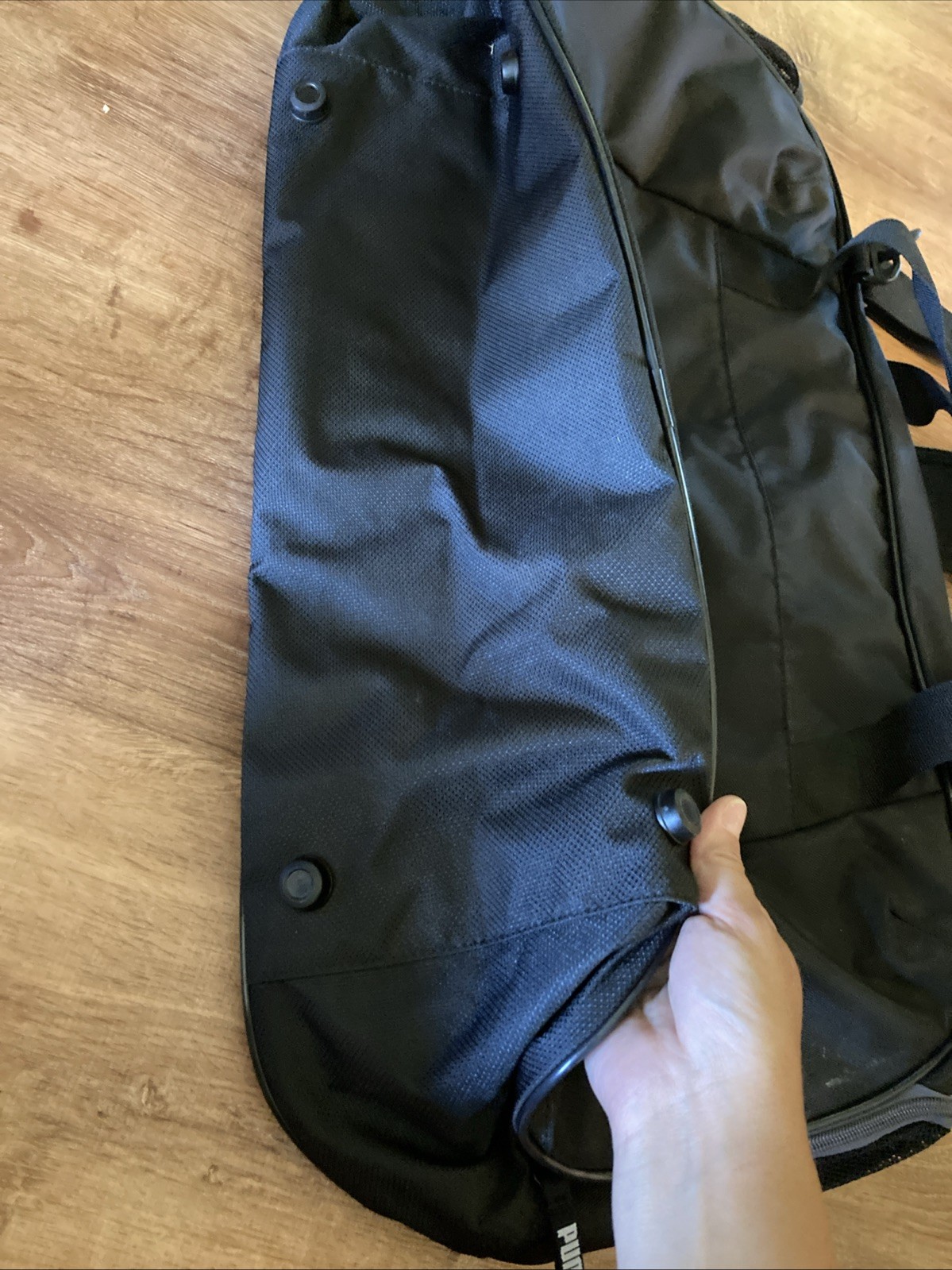 Puma Mercedes Benz Duffel Gym Bag Black Dura Base Travel Sport Shoulder Bag