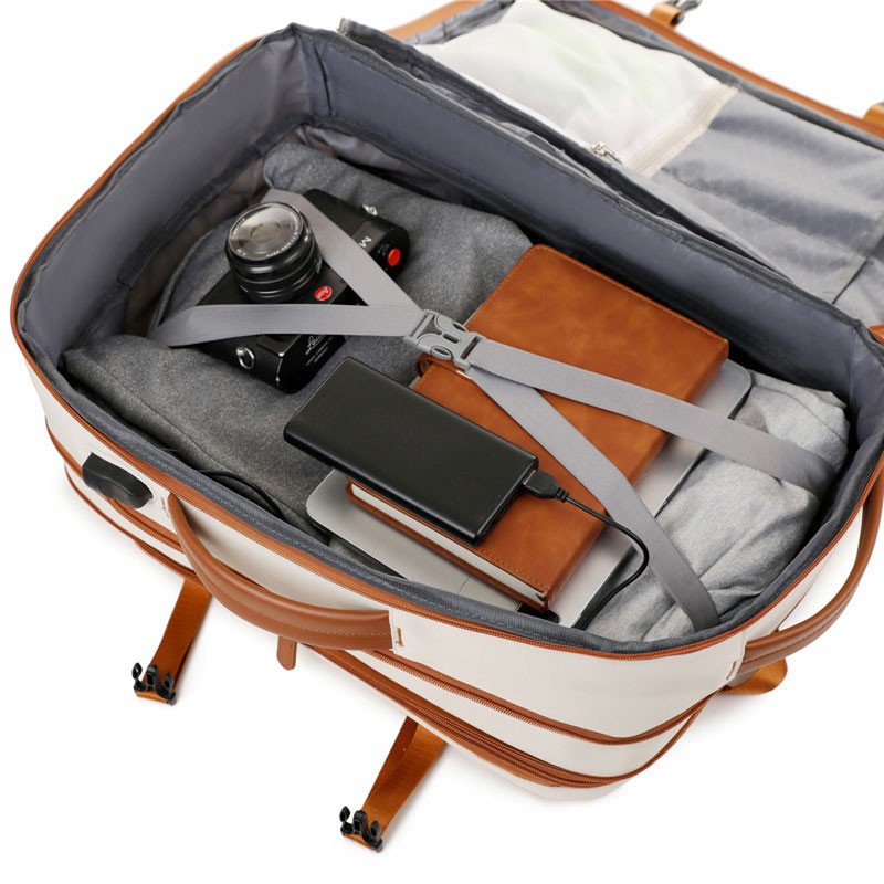 Expandable 15.6″ Laptop Backpack Business Travel Bag Large Capacity USB Charging
