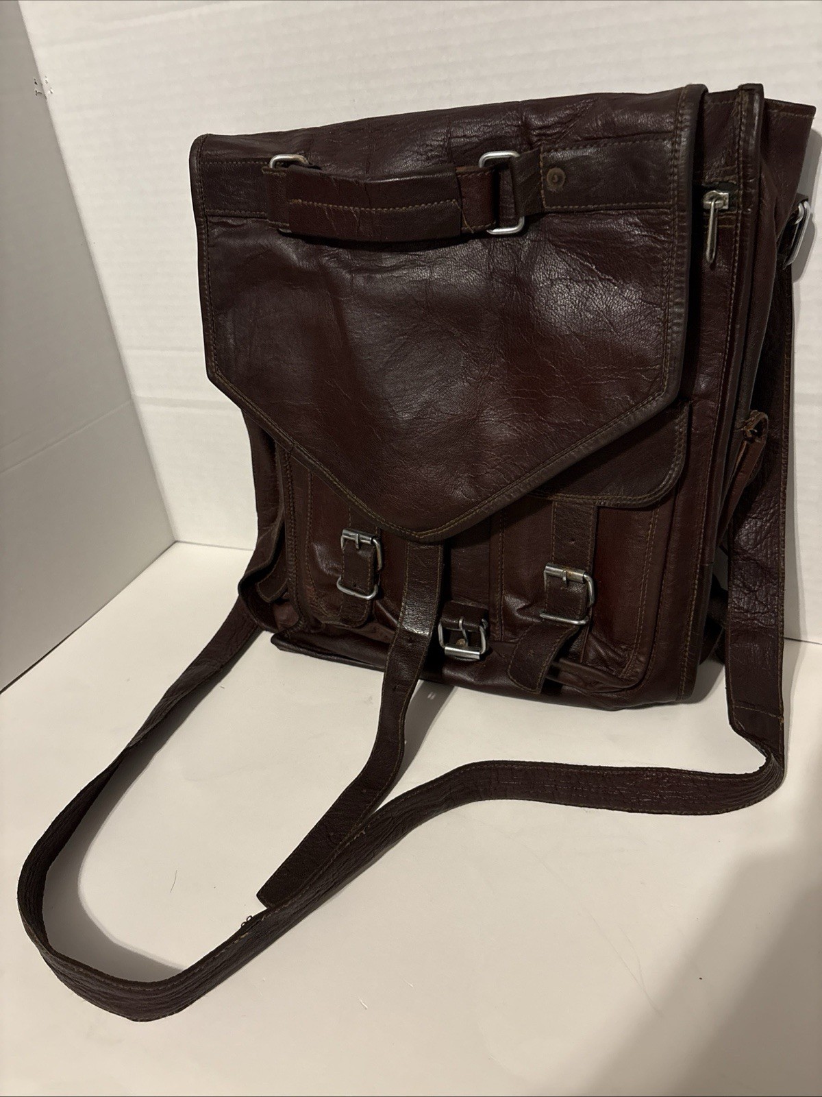 Leather Large Travel Brown Backpack