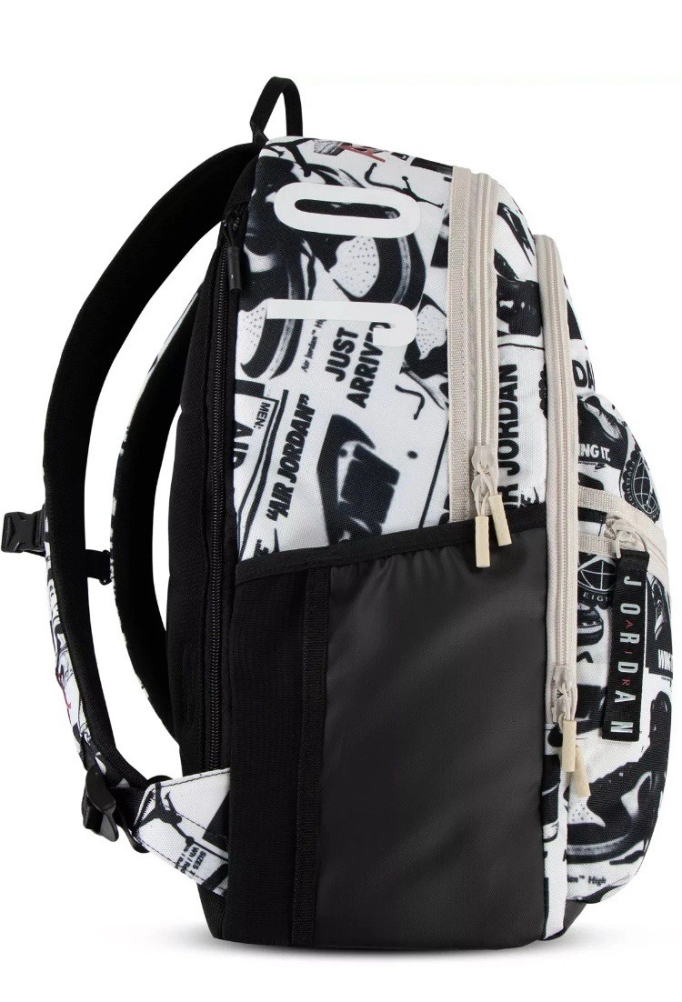 Jordan Air Patrol Allover Print Backpack 29L Black White Red Jumpman Bookbag