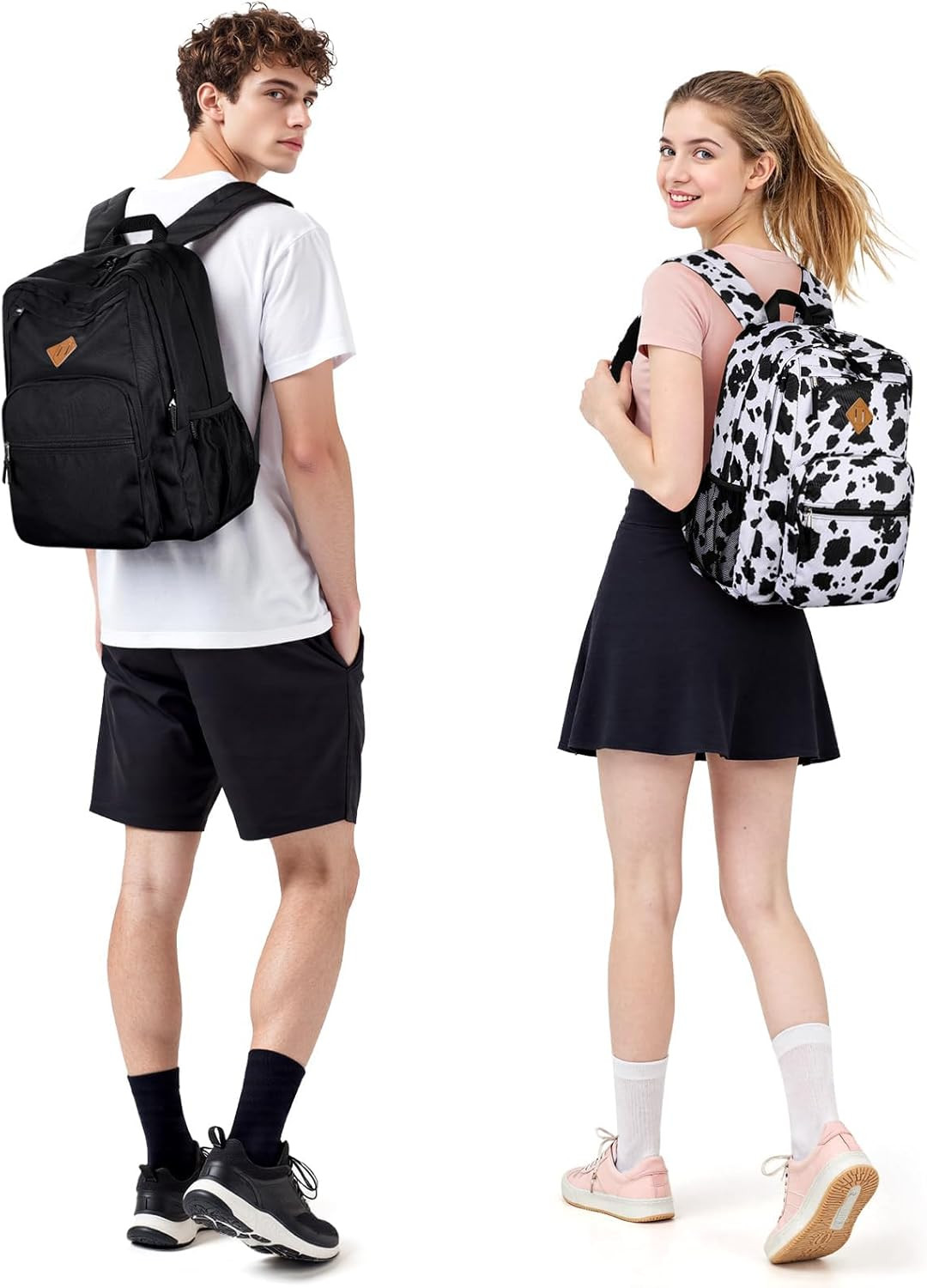 26L Black Backpack for College, and Travel: Water Resistant Bookbag