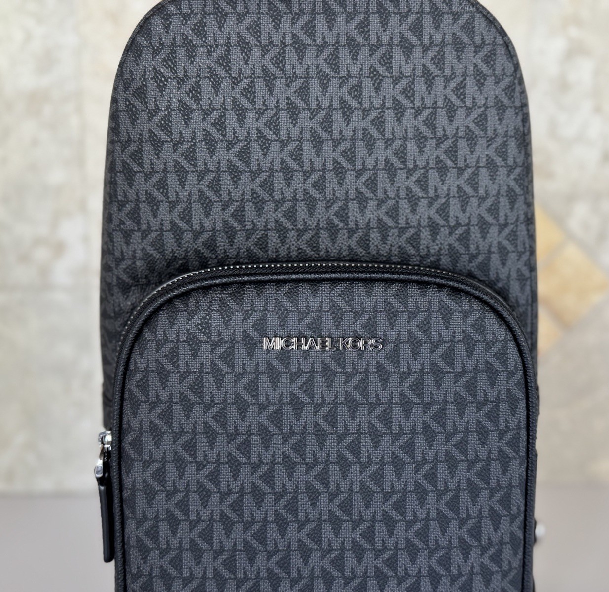 MICHAEL KORS COOPER COMMUTER SLING PACK BACKPACK MK BLACK