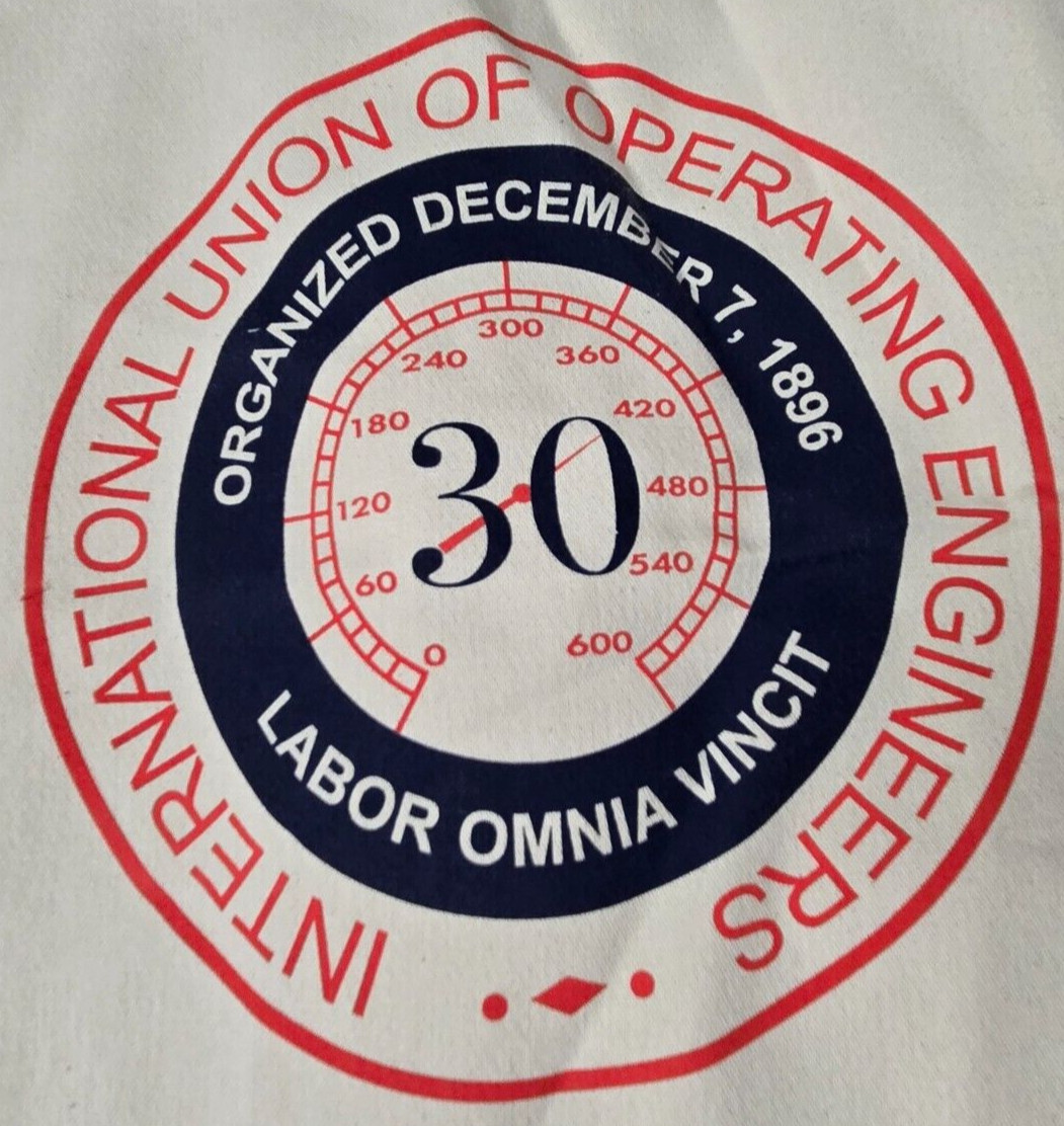 International Union Of Operating Engineers Cavas Tote Bag 18X16.5″ Off White USA
