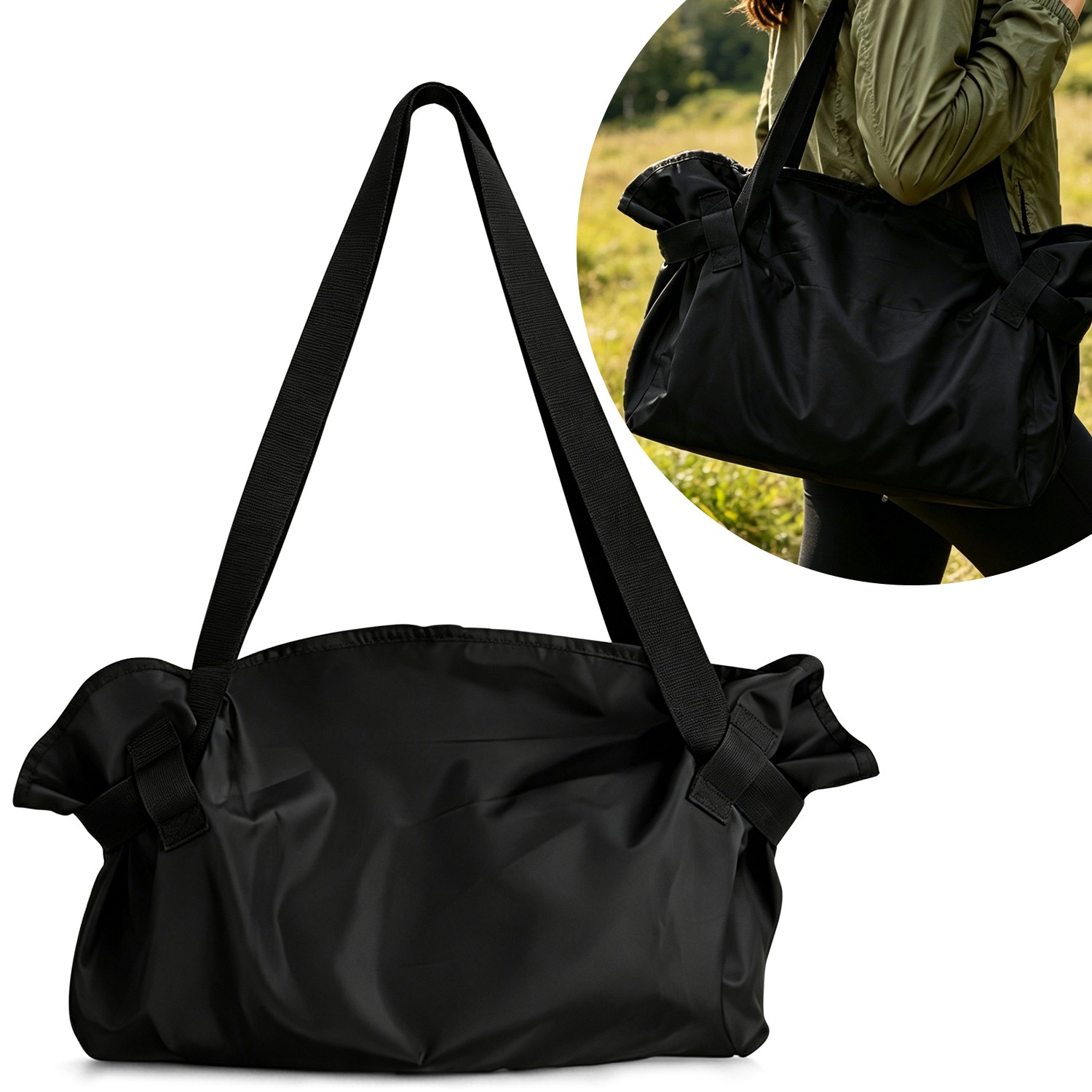 Large-Capacity Single-Shoulder Tote Bag Versatile Hobo Bag for Daily Travel Work
