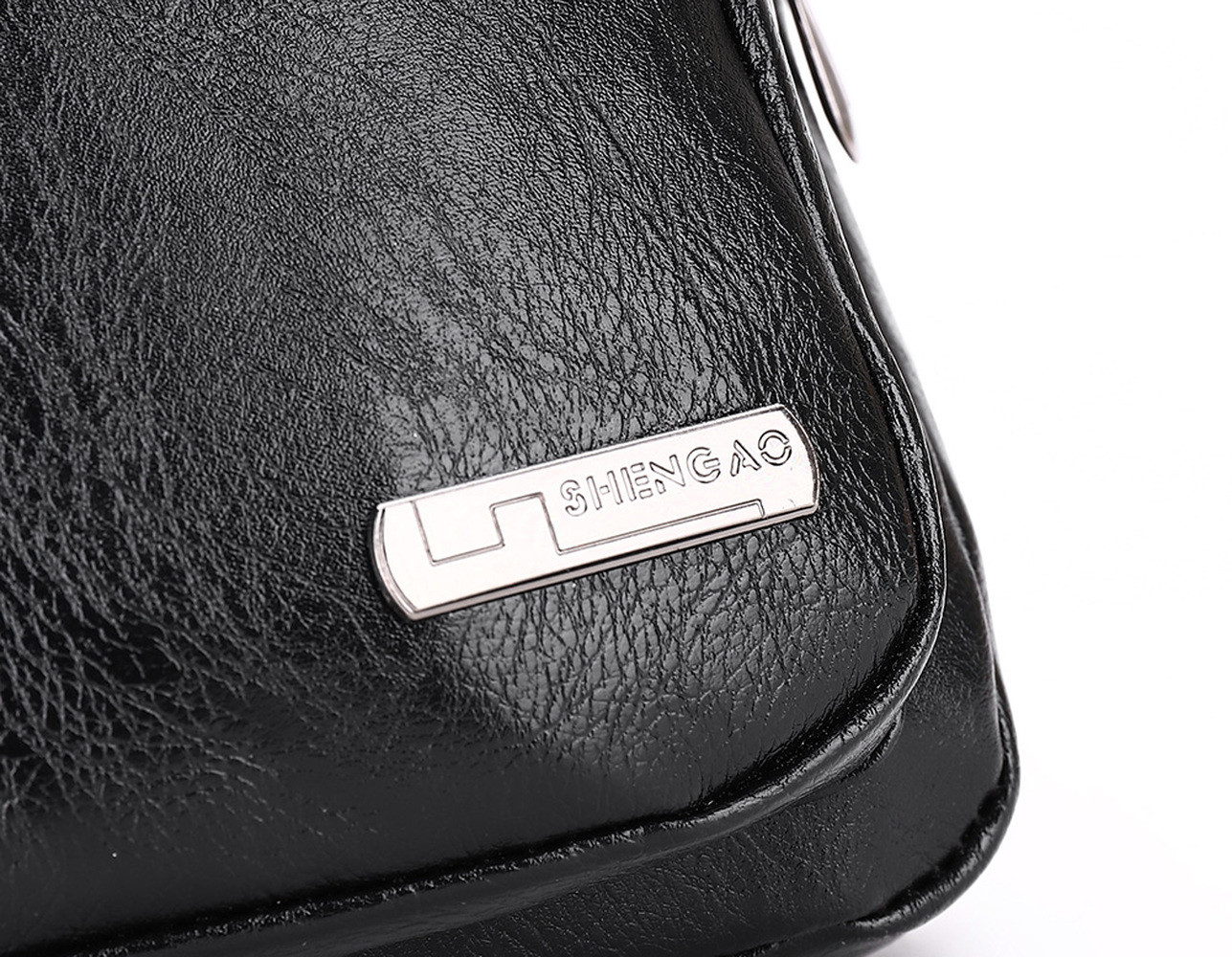 Men Crossbody Bag PU Leather Chest Bag Travel Leisure Bag Mobile Phone Bag Gift
