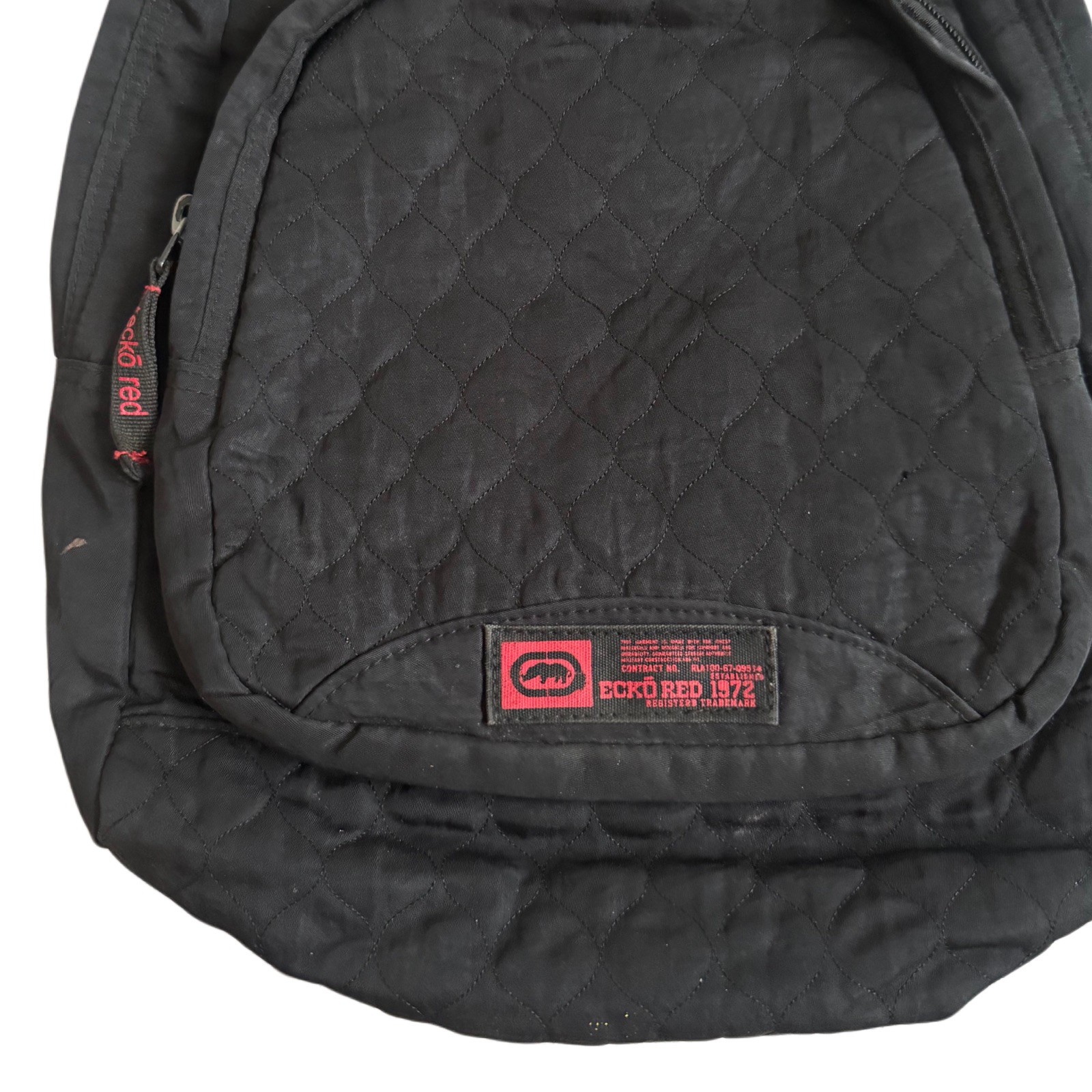 Vintage Y2K Ecko Unltd Backpack 2 Strap Red Black 2000’s Skater Streetwear Small