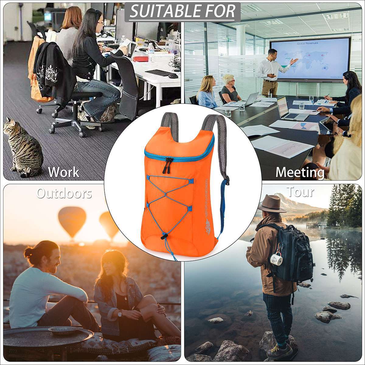Lightweight Packable Backpack Hiking Camping Daypack Portable Travel Backpack