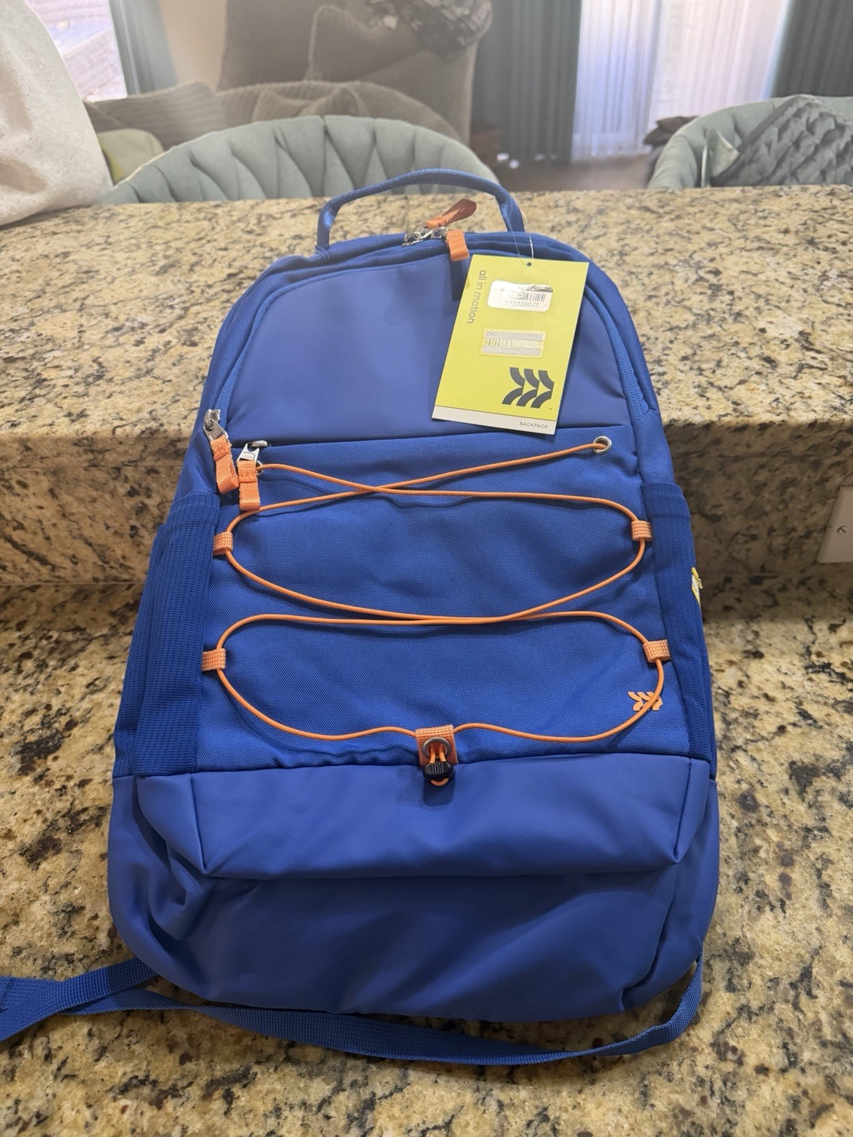 All In Motion Sporty 19″ Backpack – Blue/Orange Kids And Adult Back To School