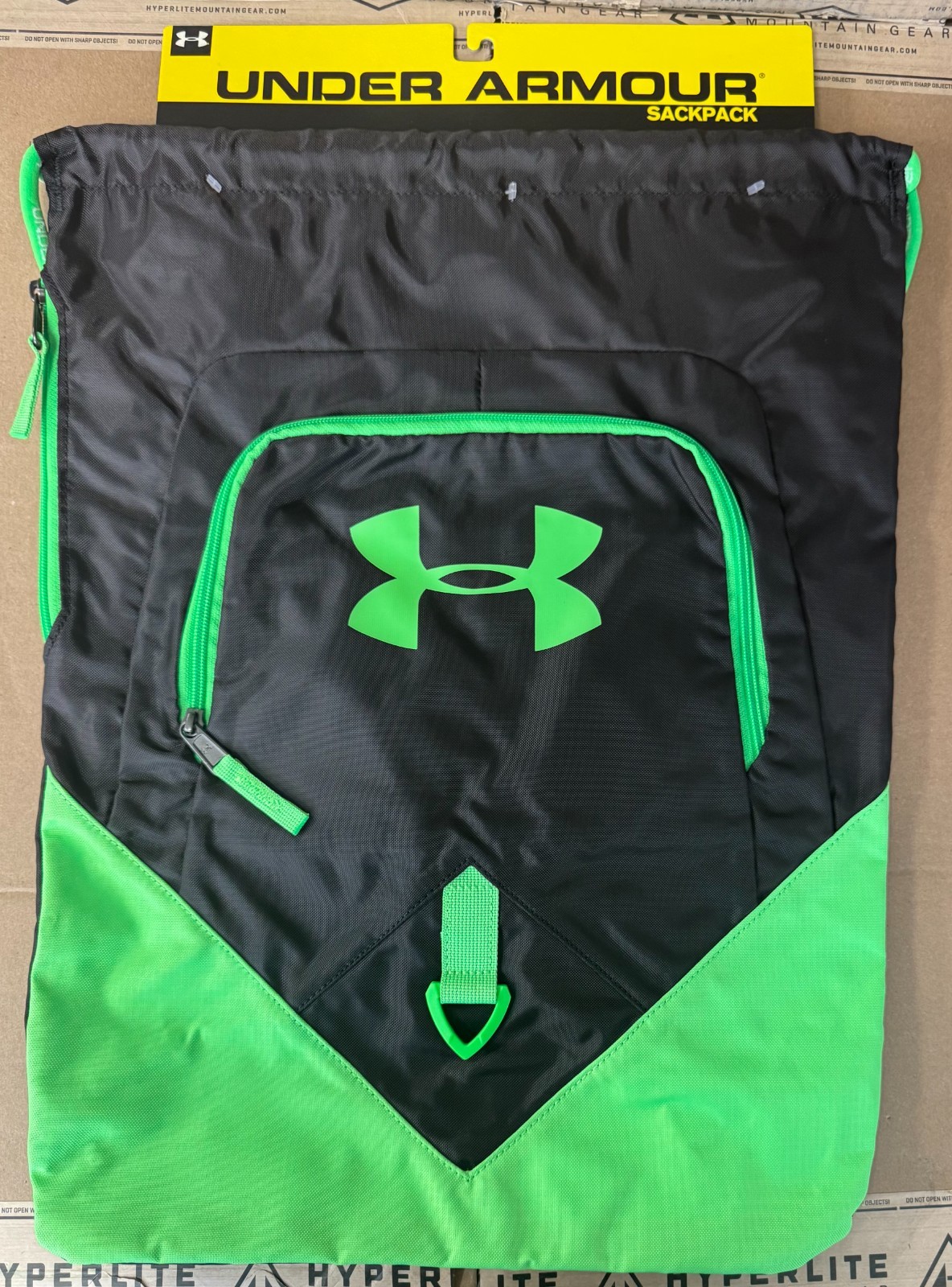Under Armour Undeniable Drawstring Sackpack (Black/Green)