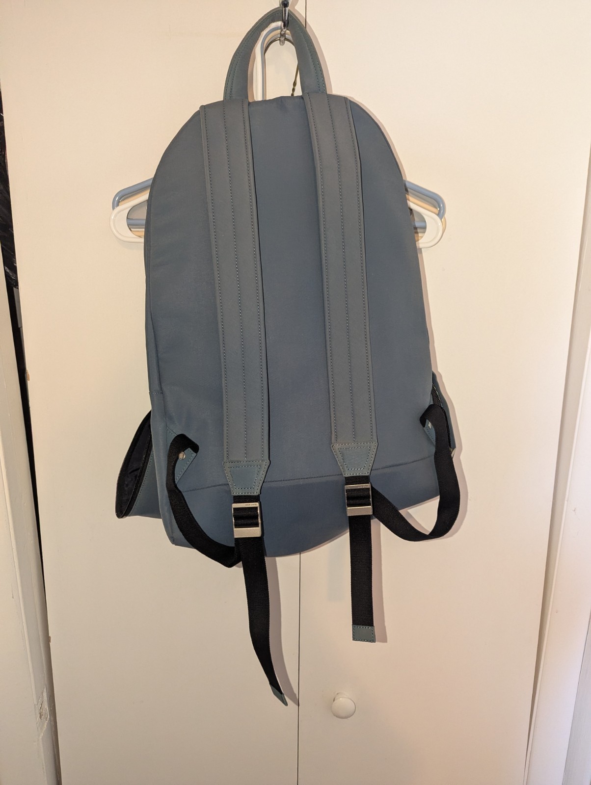 Jack Spade Backpack Nylon Blue Mens Commuter Handle Logo Travel Laptop Tech
