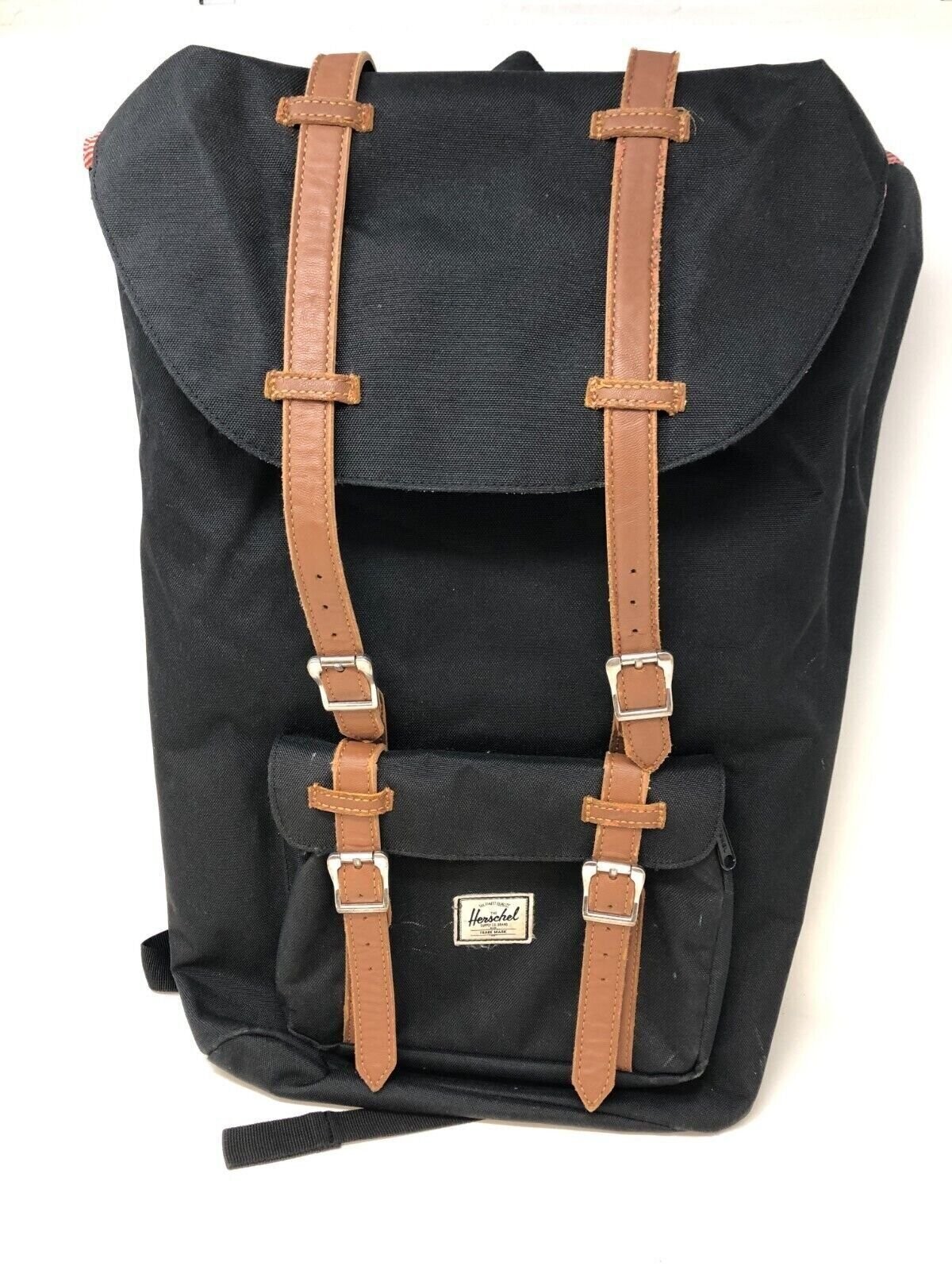 Herschel Little America Laptop Backpack Black/Tan SyntheticLeather Classic 25.0L