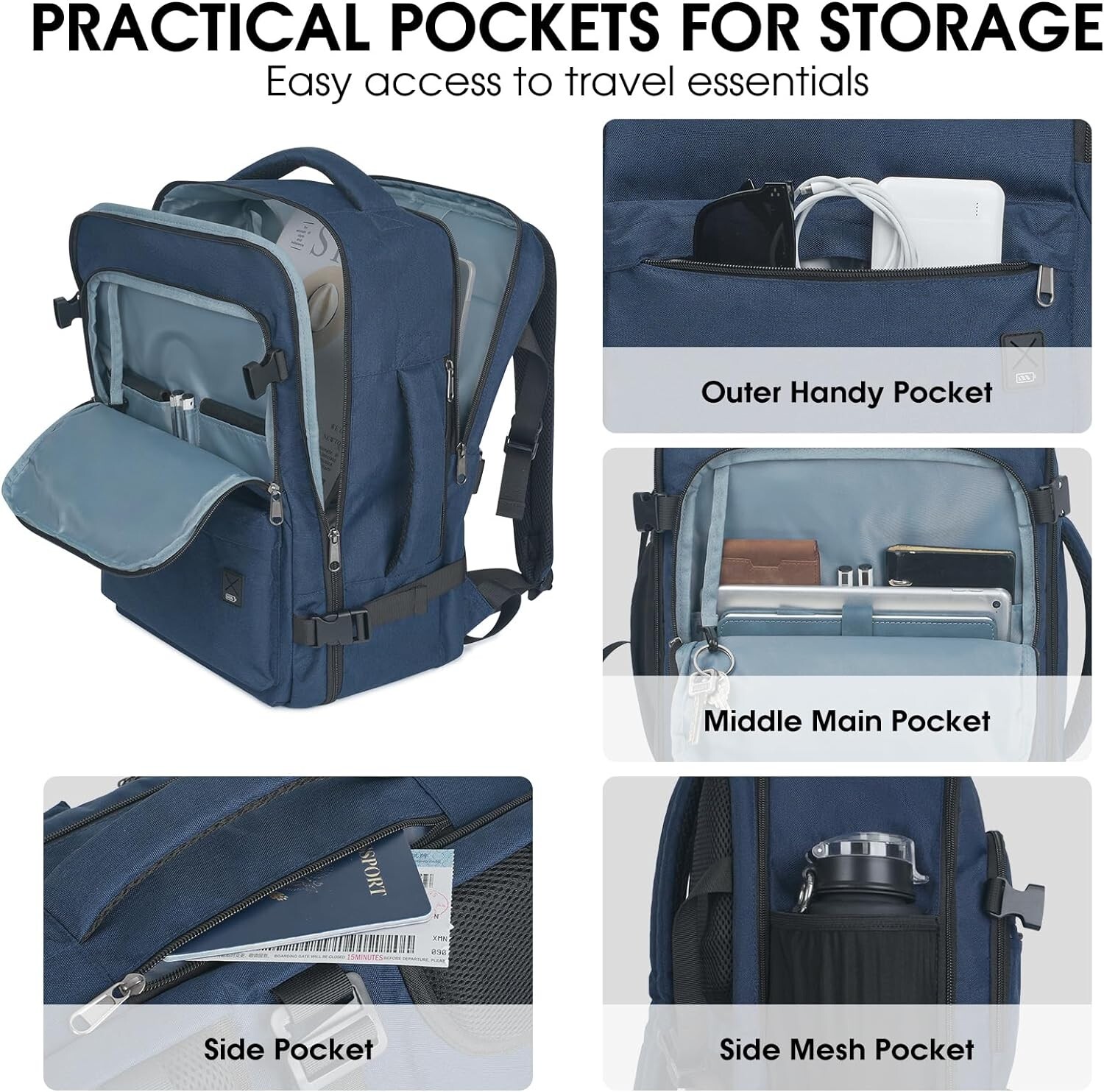 Versatile 17 Inch Laptop Backpack for Travel – Wet Pocket & Anti-Theft Design