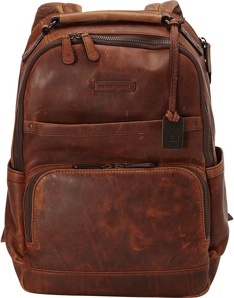 FRYE Logan Backpack Backpack Cognac Antique Pull Up One Size, New