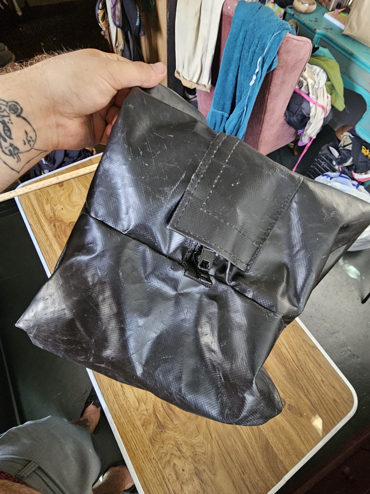 Tuff Bag M-3 Large Black Waterproof Vinyl Bag Offshore Hunting Camping 12x12x30