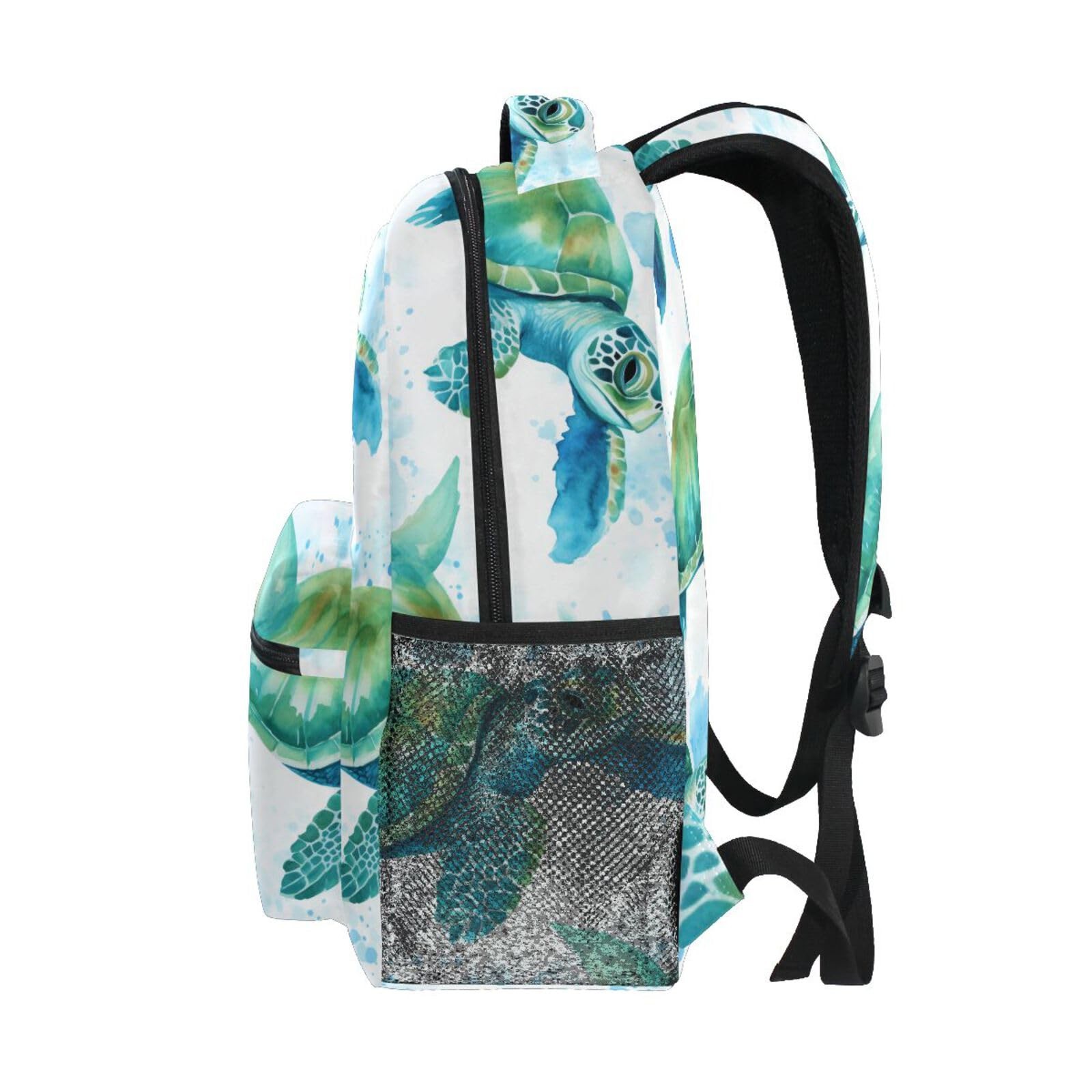 Sea Turtles Teal Backpacks 3rd 4th 5th Grade School Bookbags Travel Laptop Da…