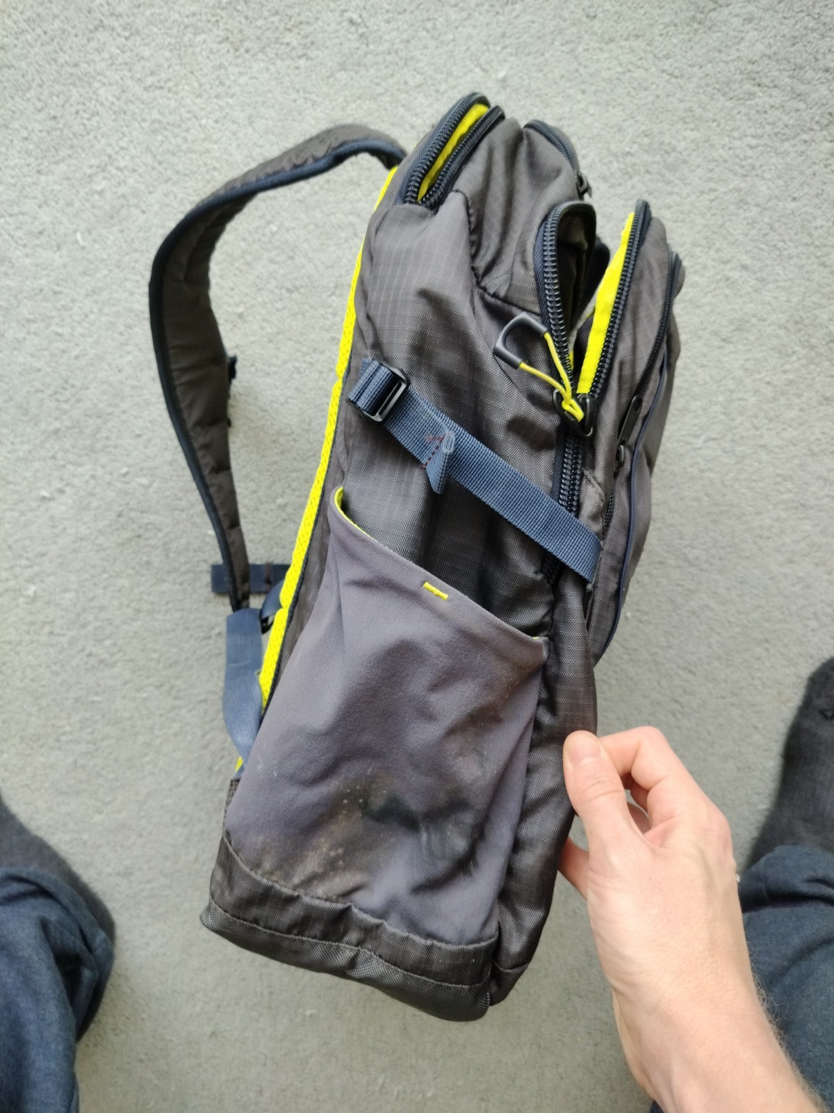 Ogio Backpack Dark Grey And Green Sunglasses Protector Pouch