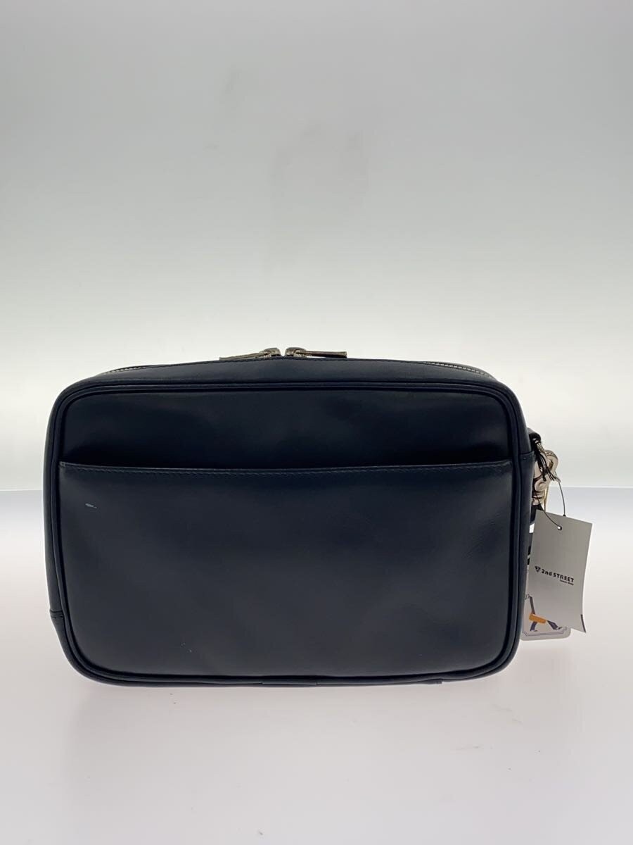 Authentic PORTER Leather Second Bag/NVY 16.5cm x 23cm x 5.5cm Compact Carry