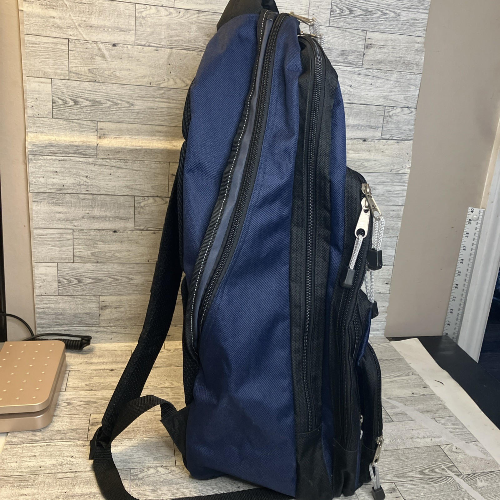 Vintage 90s Starter Backpack Urban Traveler LARGE BLUE 5-Pocket 20x15x8