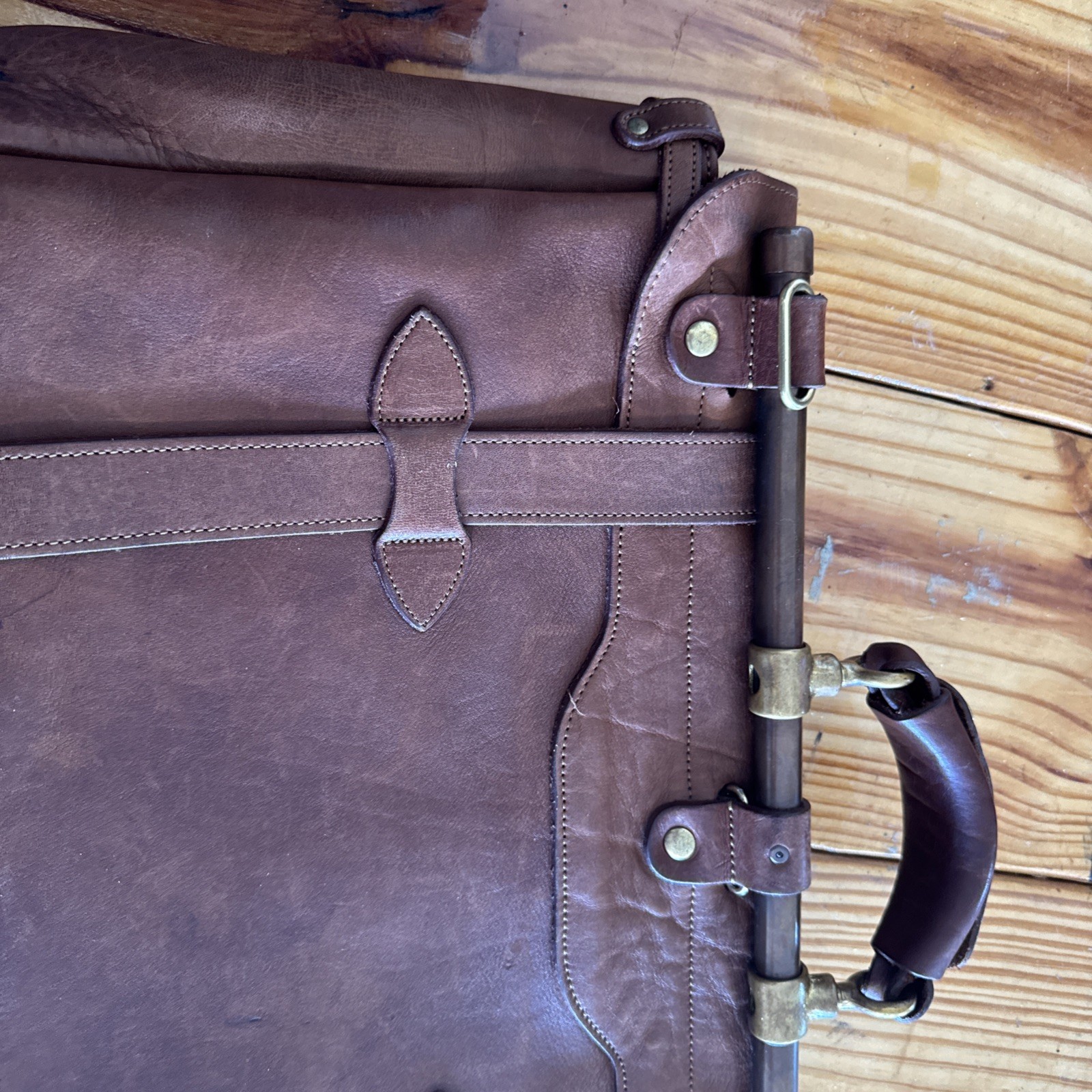 Colonel Littleton No. 83 Book Bag Vintage Brown Used (See Description)