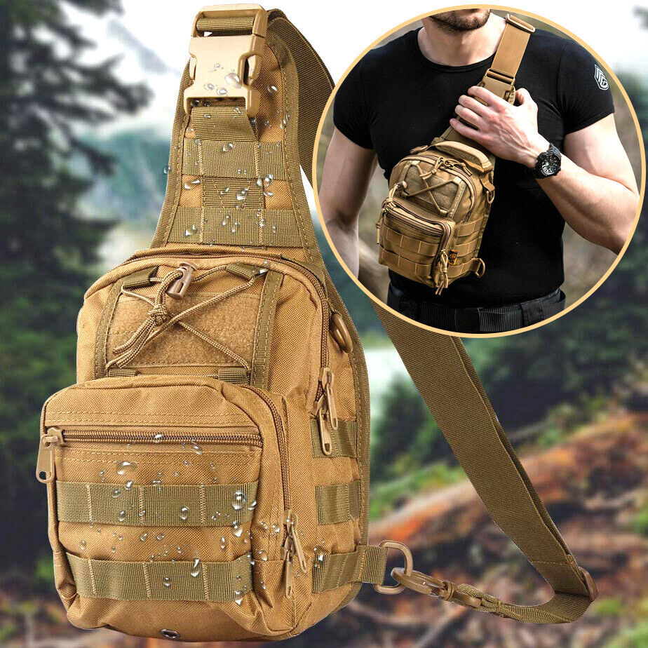 Tactical Compact EDC Sling Bag – Concealed Carry Shoulder Bag for Travel Hiking