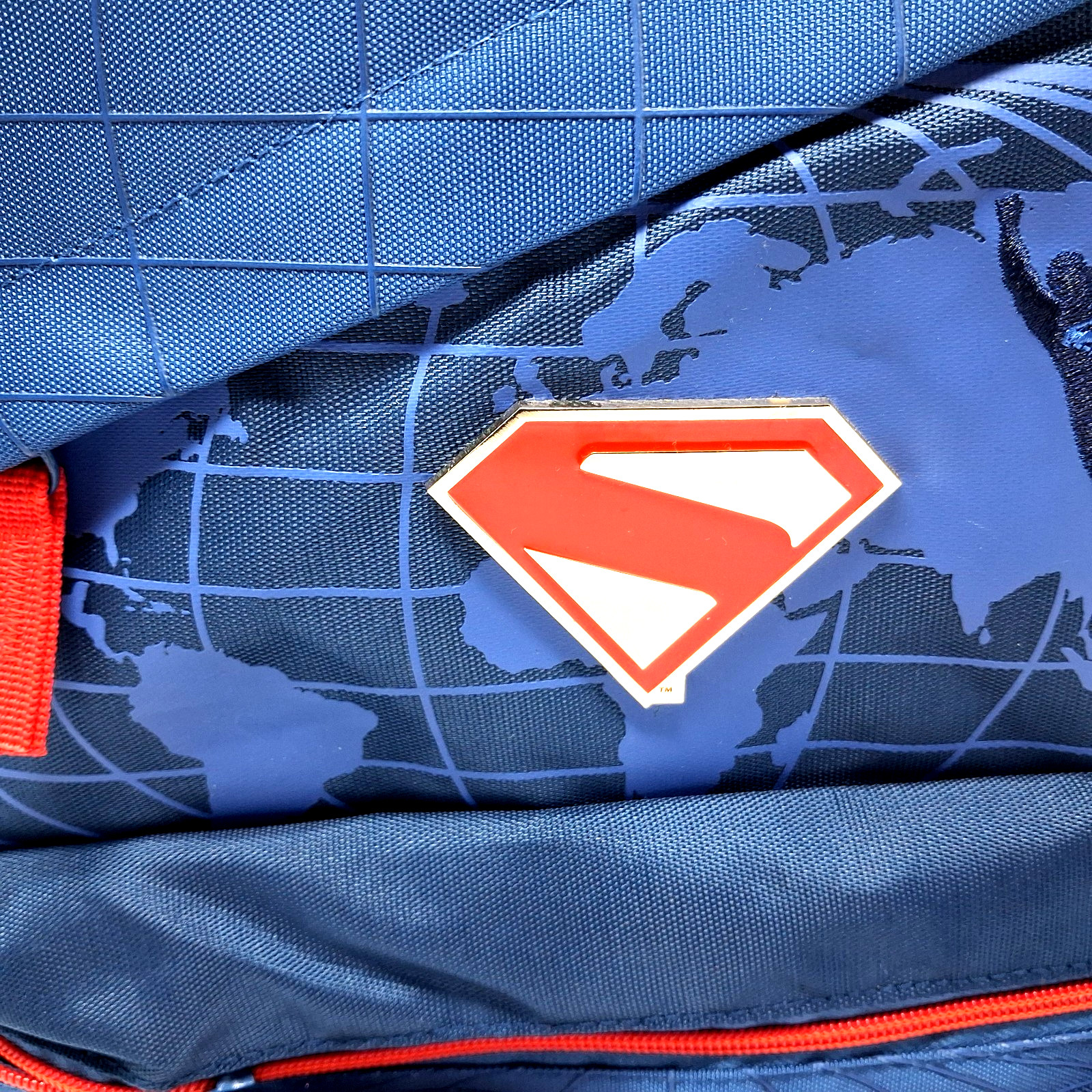 Bioworld DC Comics Superman Globe 18″ Backpack w/Tech Sleeve New With Tags