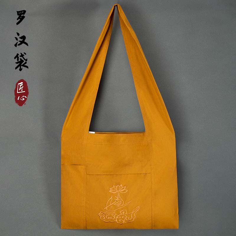 Monk Bag Traditional Buddhist Meditation Embroidered Shoulder Bag Monk Offering