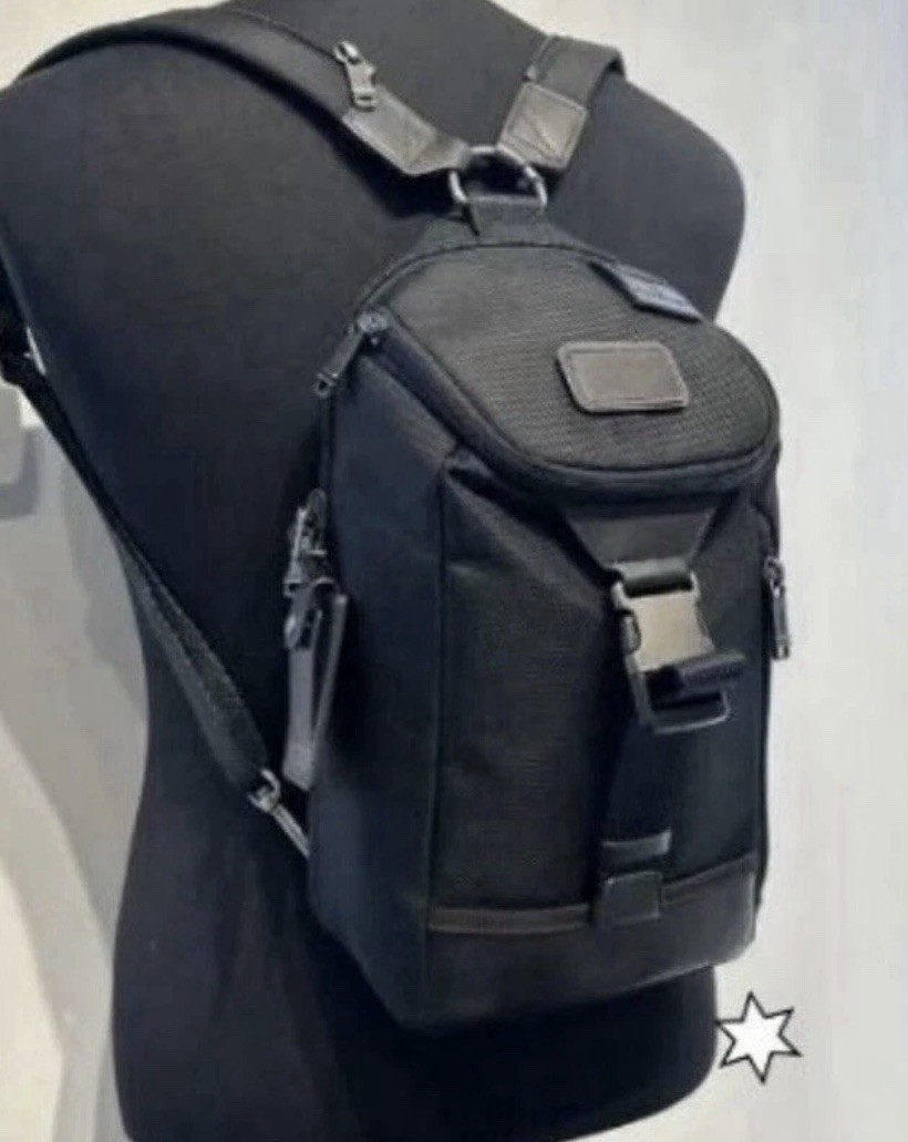 NEW Tumi Alpha Bravo 2 In 1 Woodland Sling Backpack Black $495