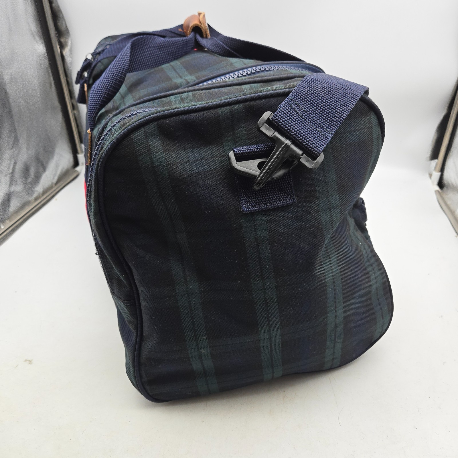 Vintage Tommy Hilfiger Duffle Bag Tartan Plaid Pepsi Cola Flag Large 90s Y2K