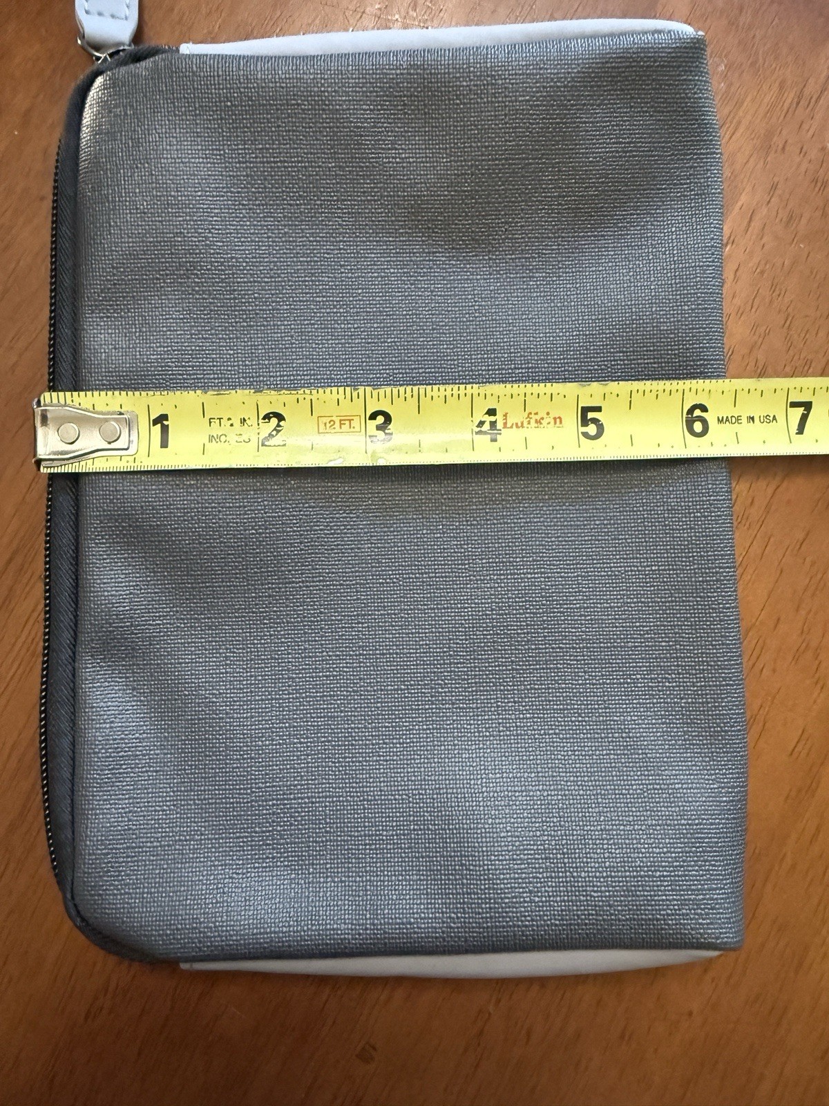 Tumi For Delta Two Tone Gray Zip Travel Pouch Toiletries Cosmetic Bag