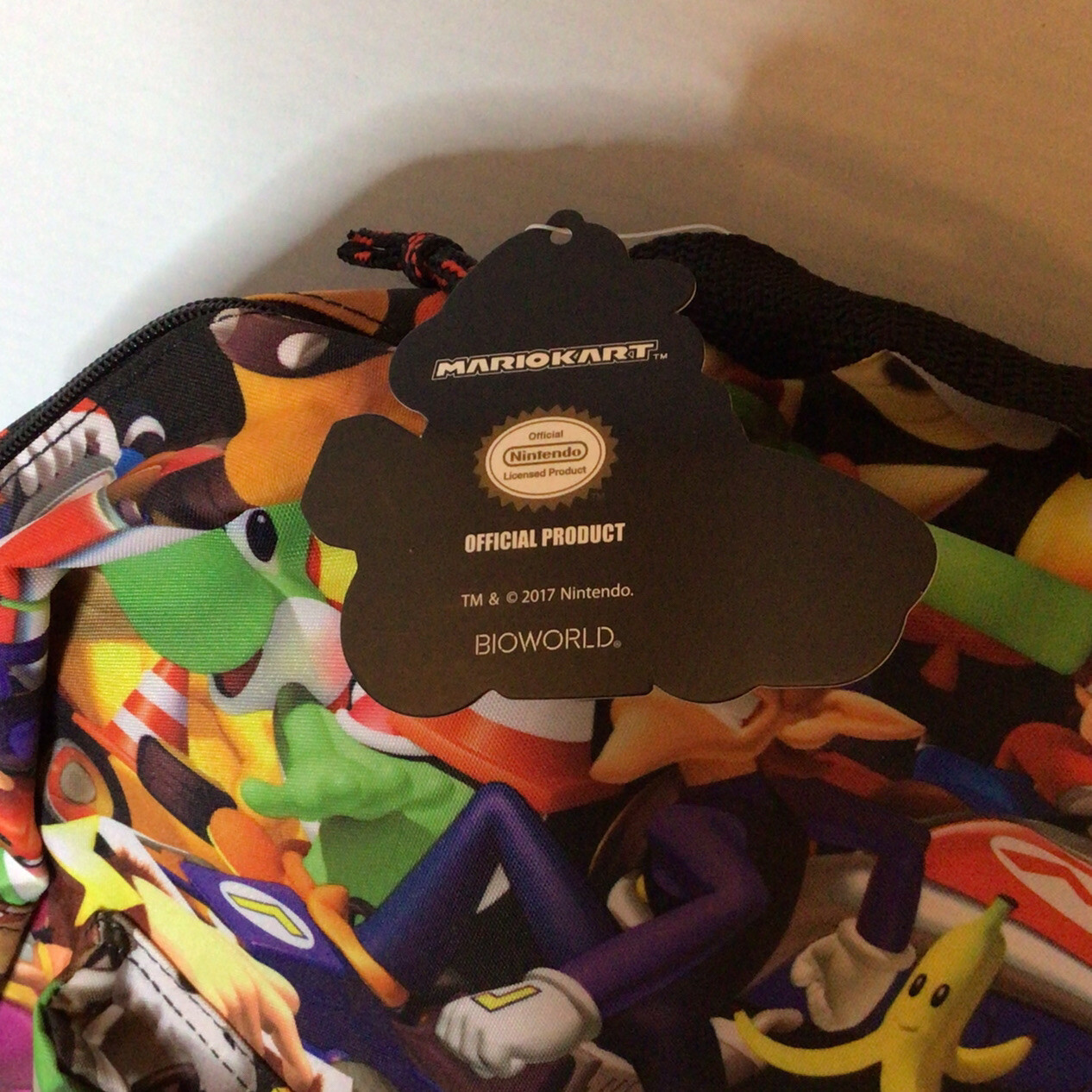 Bioworld X Nintendo MarioKart Backpack Bookbag Black/Allover Print – NEW