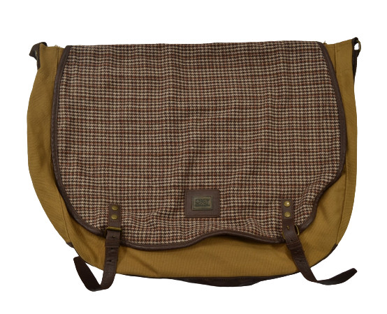 Obey Alder Messenger Bag Carmel Plaid Messenger Bag